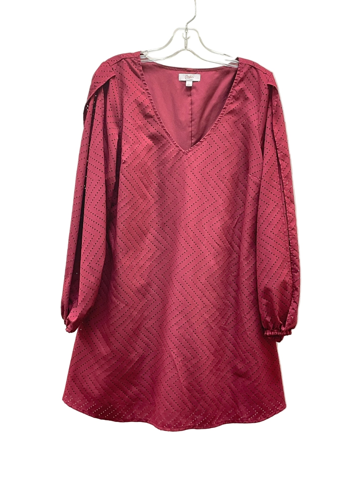 Dress Casual Midi By Candies In Maroon, Size:L