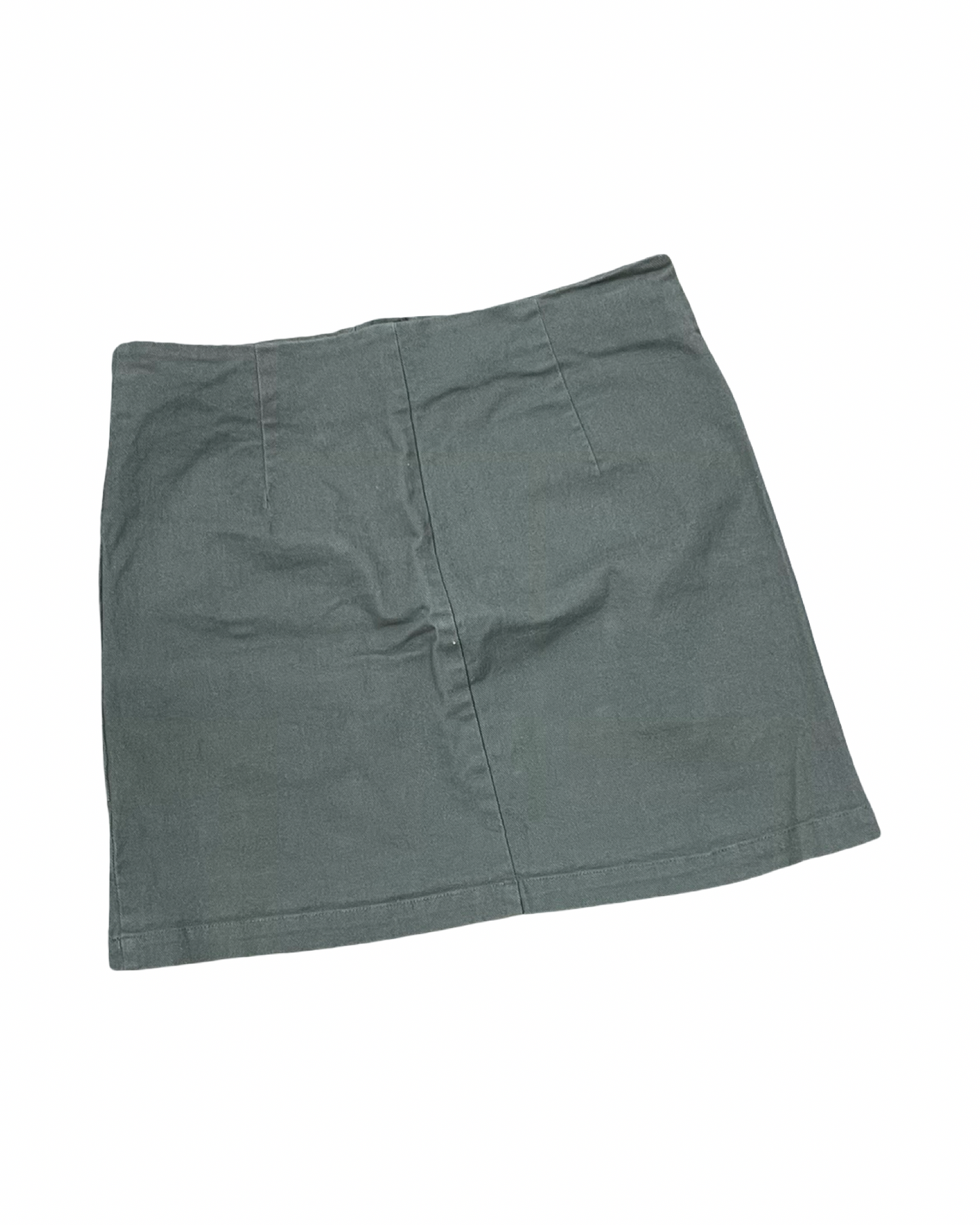 Skirt Mini & Short By Mi Ami In Green Denim, Size:Xl