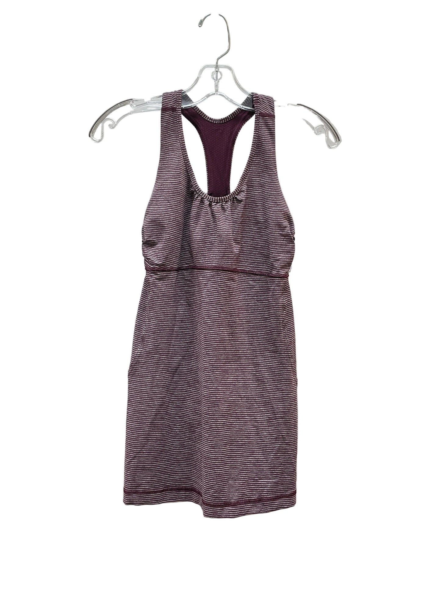 Athletic Tank Top By Lululemon In Maroon, Size:8