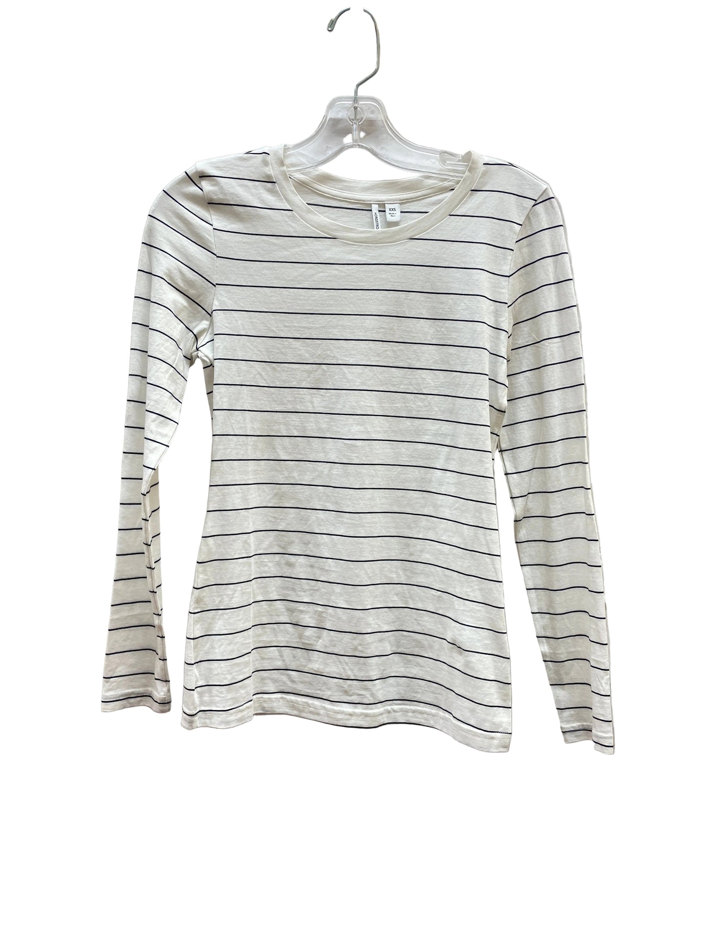 Top Ls Basic By Nordstrom In Black & White, Size:Xxs