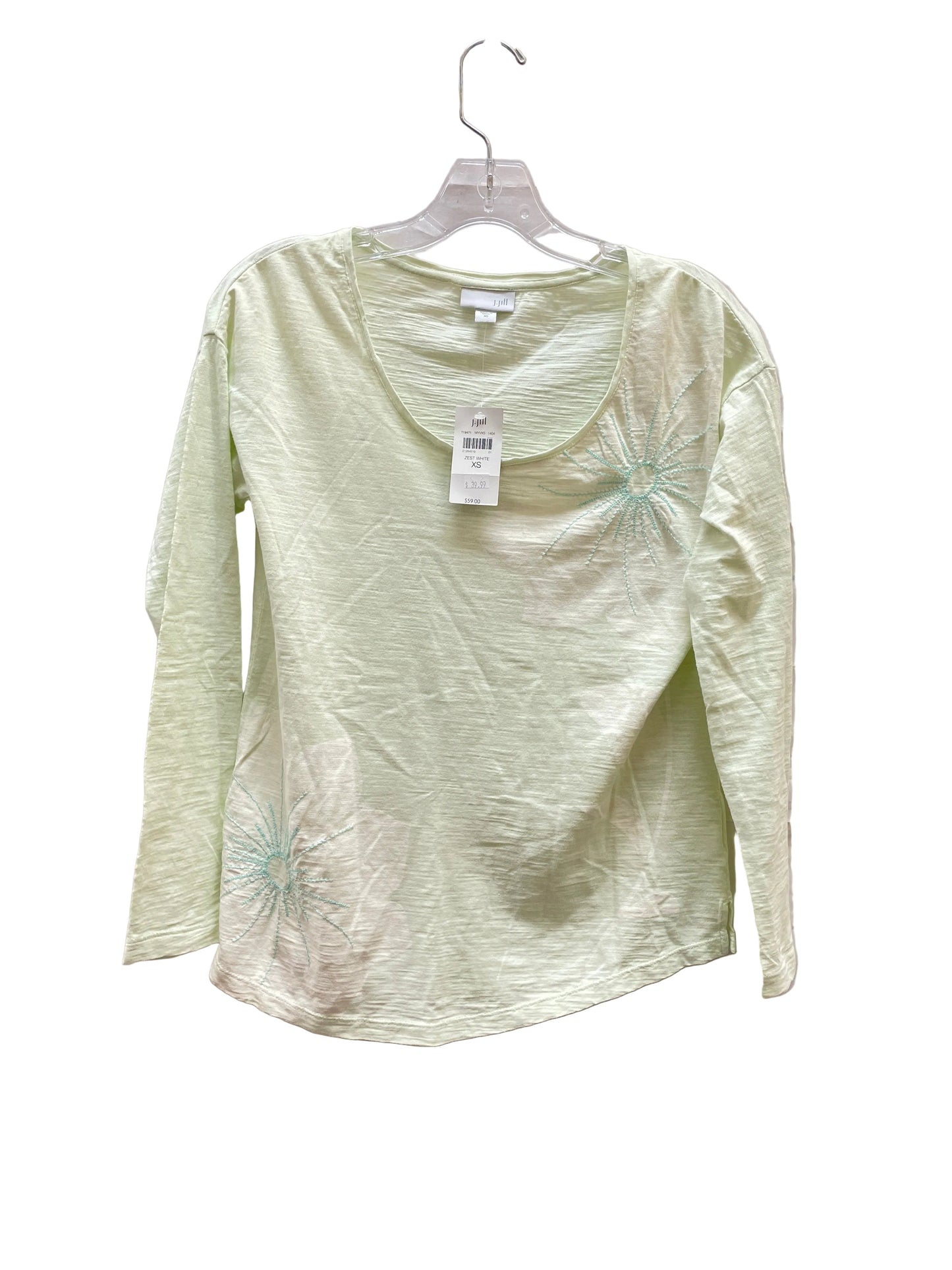 Top Ls By J. Jill In Green & White, Size:Xs
