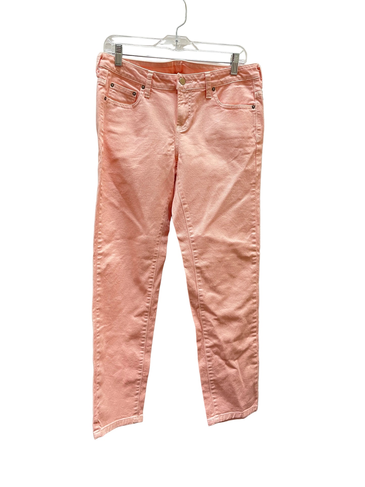 Jeans Straight By Garnet Hill In Pink, Size:6P