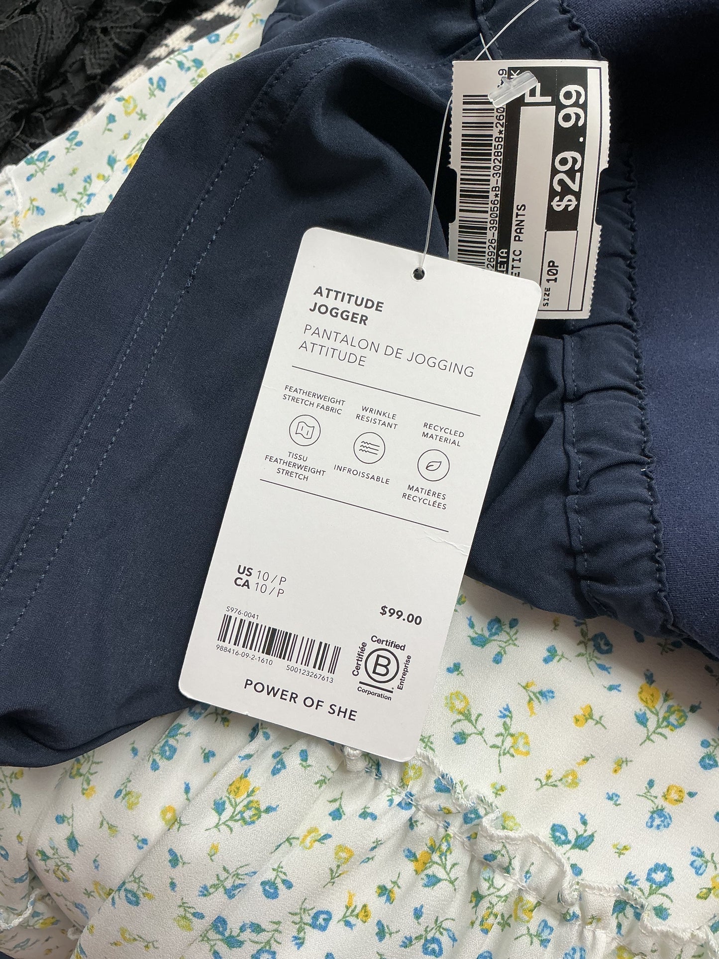 Athletic Pants By Athleta In Navy, Size:10P
