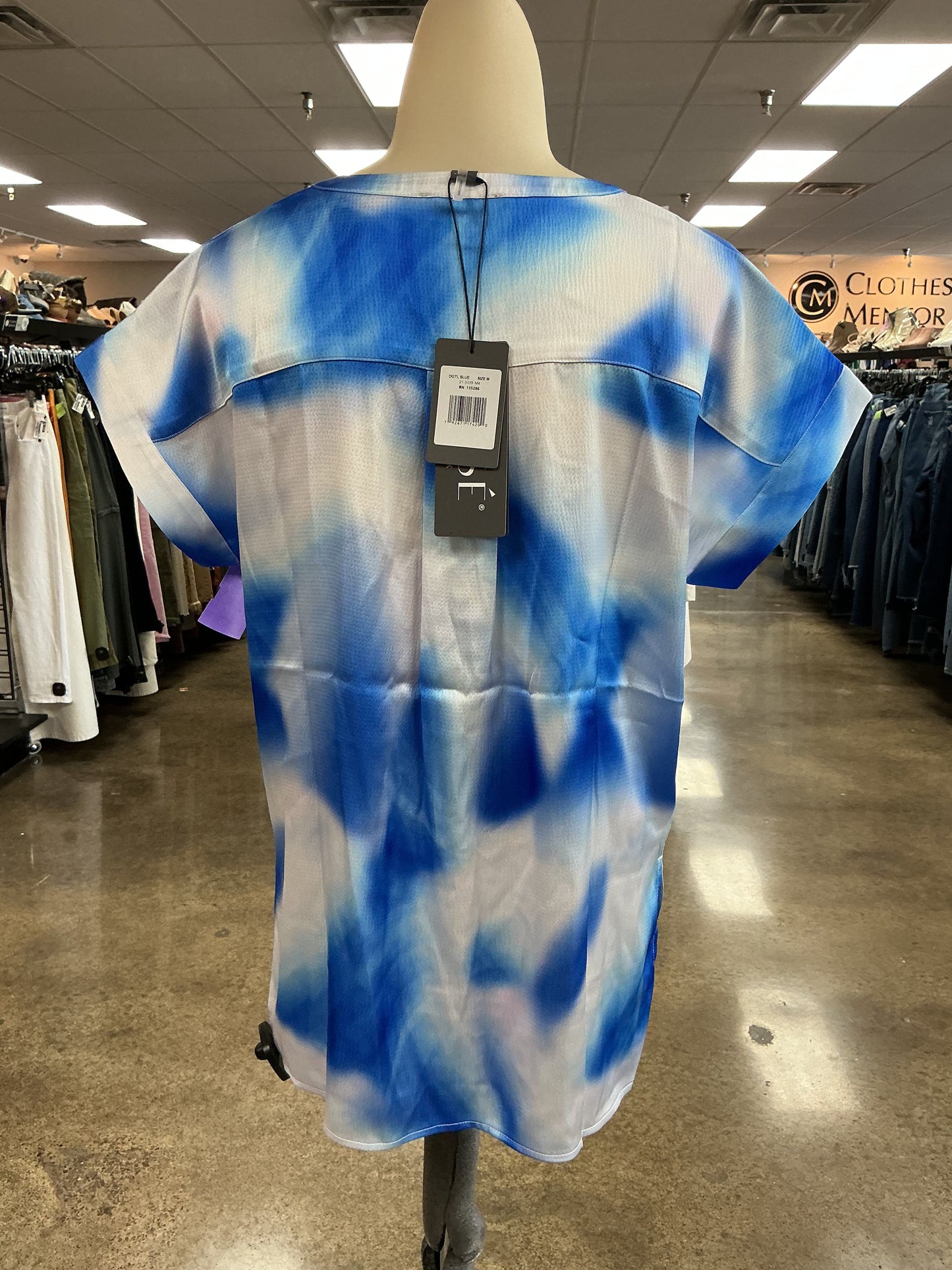 Top Ss By Lysse In Blue & White, Size:M