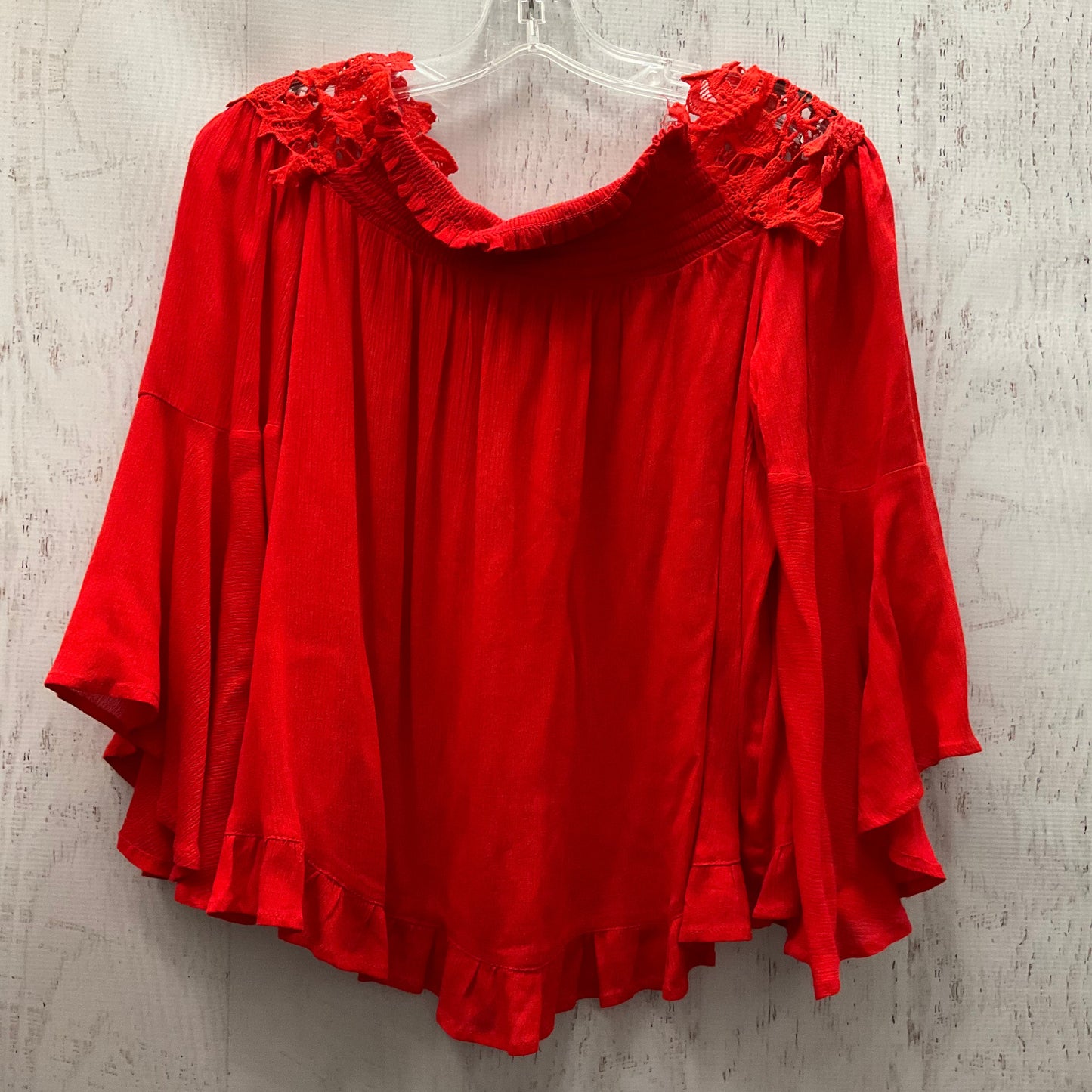 Top 3/4 Sleeve By Umgee In Red, Size:S