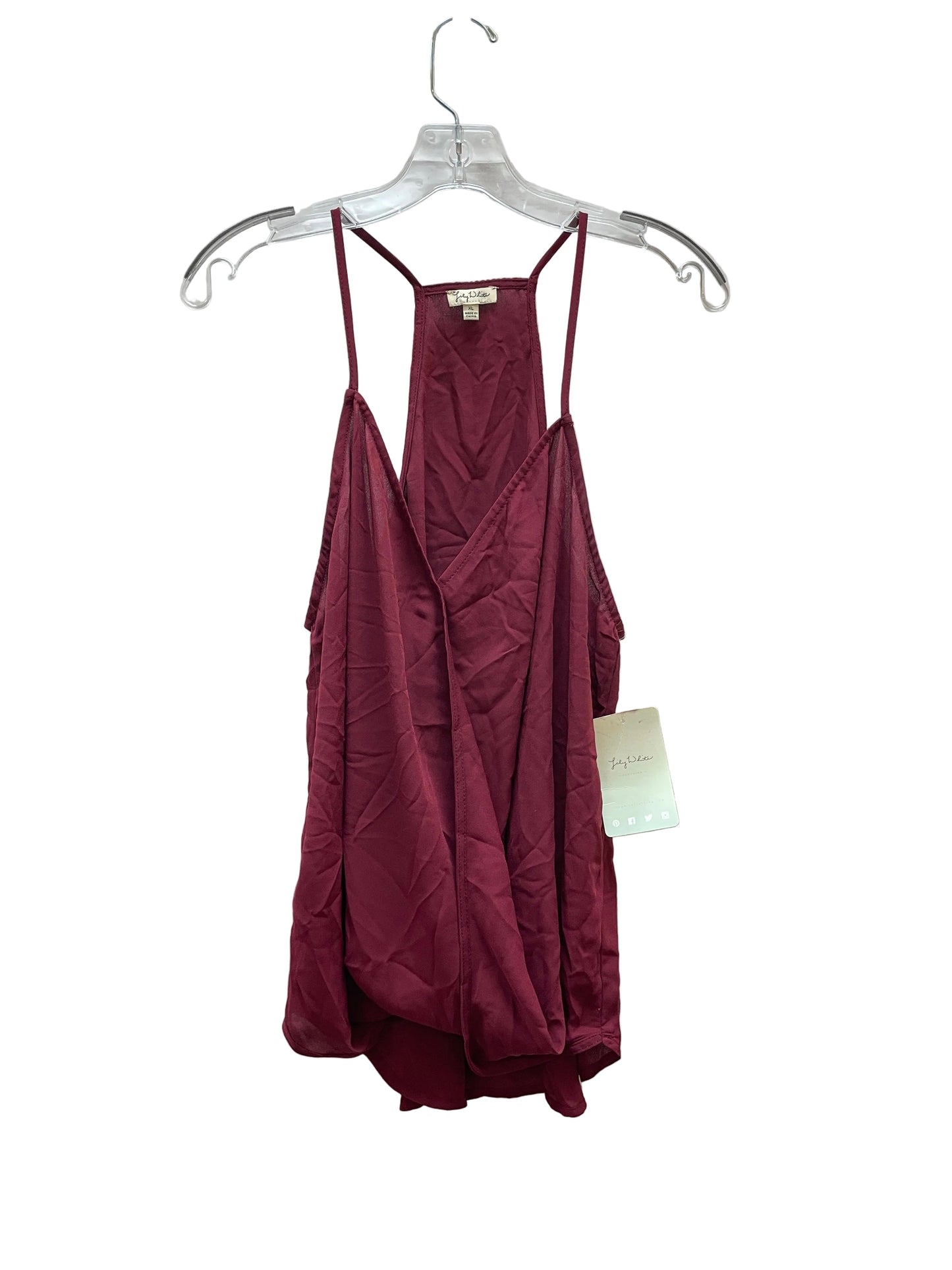 Blouse Sleeveless By Lily White In Maroon, Size:Xl
