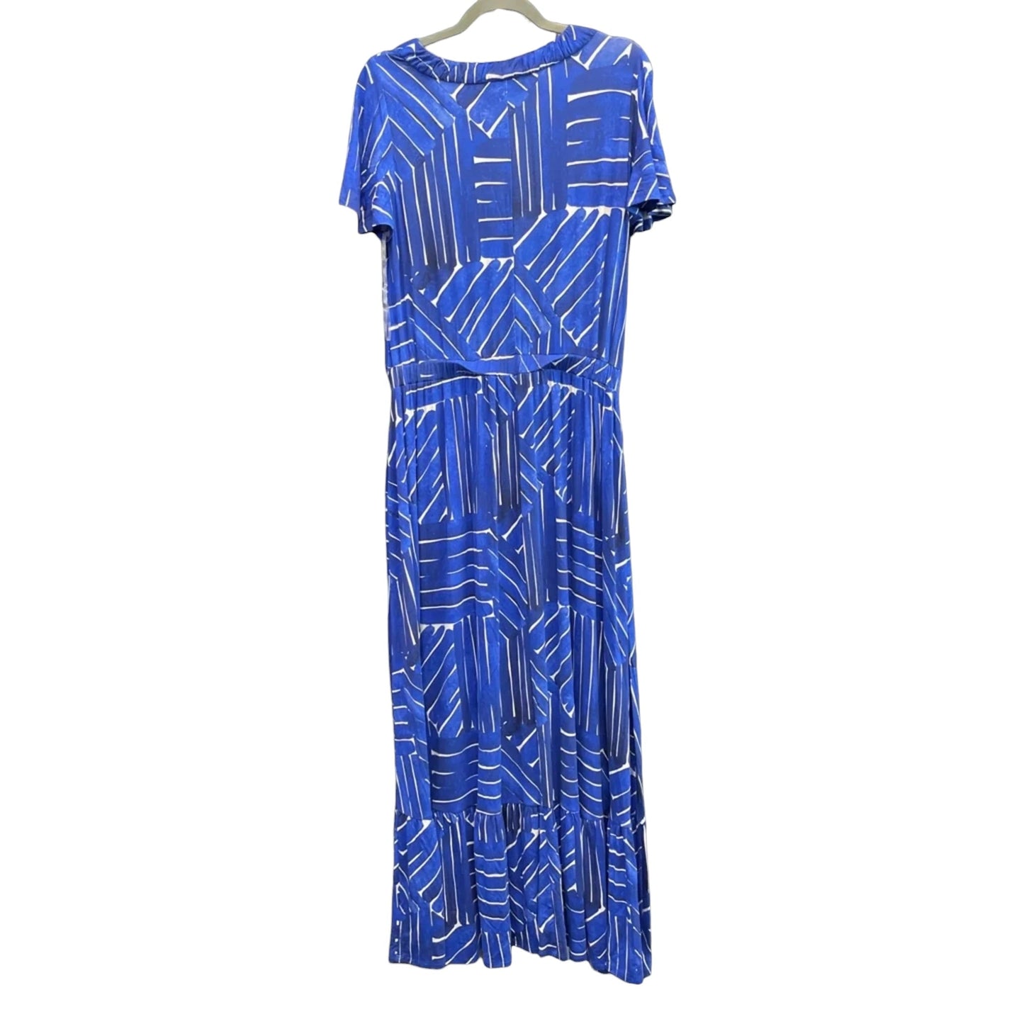 Dress Casual Midi By Lane Bryant In Blue & White, Size: 16