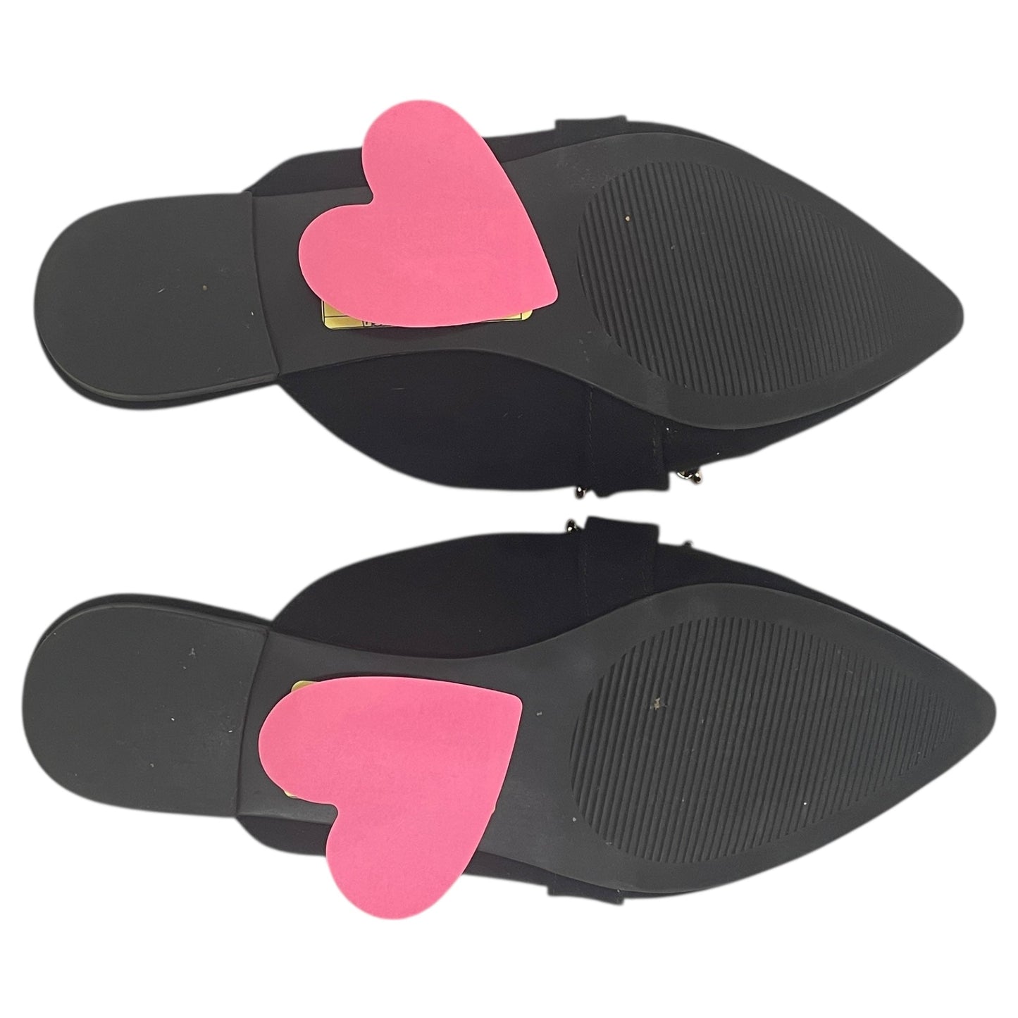 Shoes Flats By Steve Madden In Black & Gold, Size:8