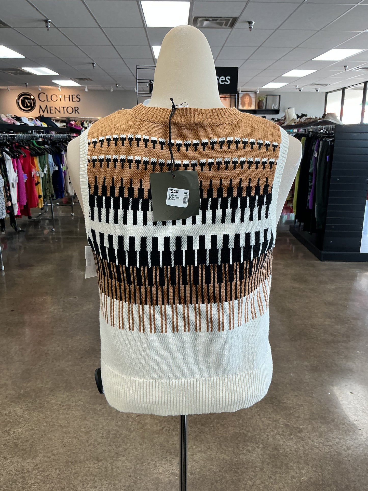 Vest Sweater By Le Lis In Brown, Size:S