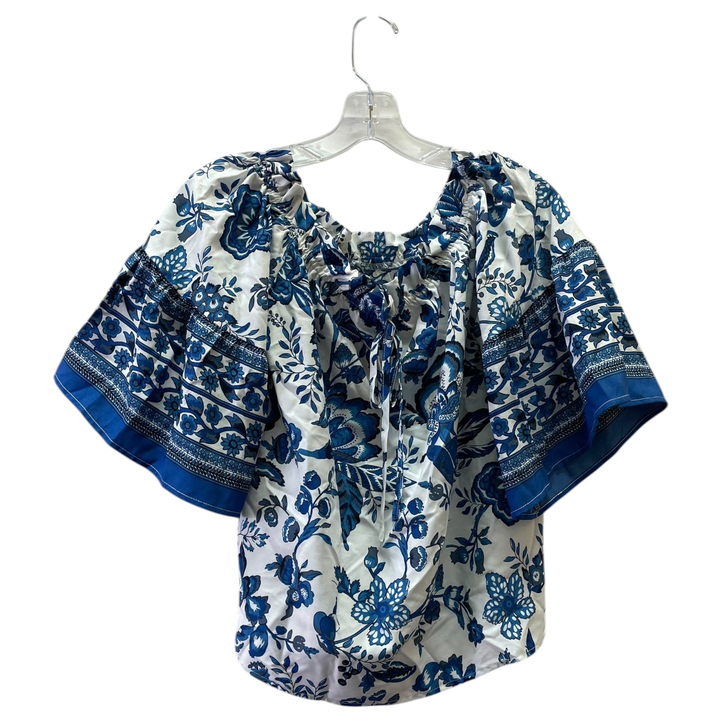 Blouse 3/4 Sleeve By Shein In Floral Print, Size:S