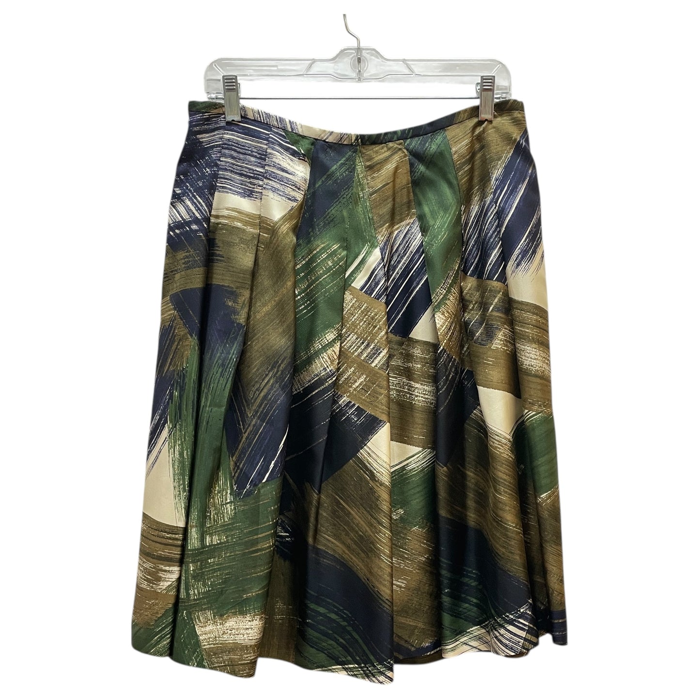 Skirt Midi By Jones New York In Brown & Green, Size:10