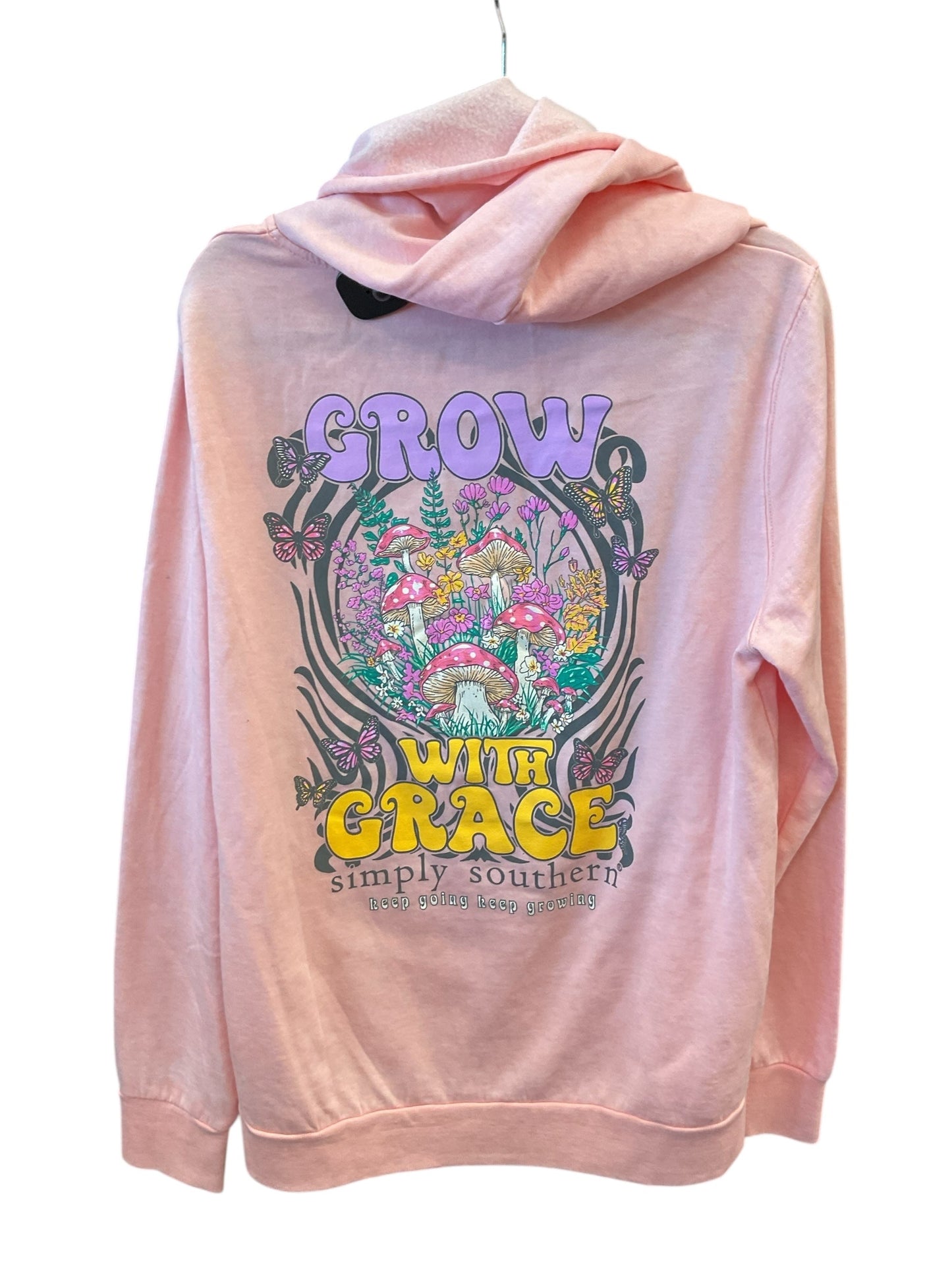 Sweatshirt Hoodie By Simply Southern In Pink, Size:Xl
