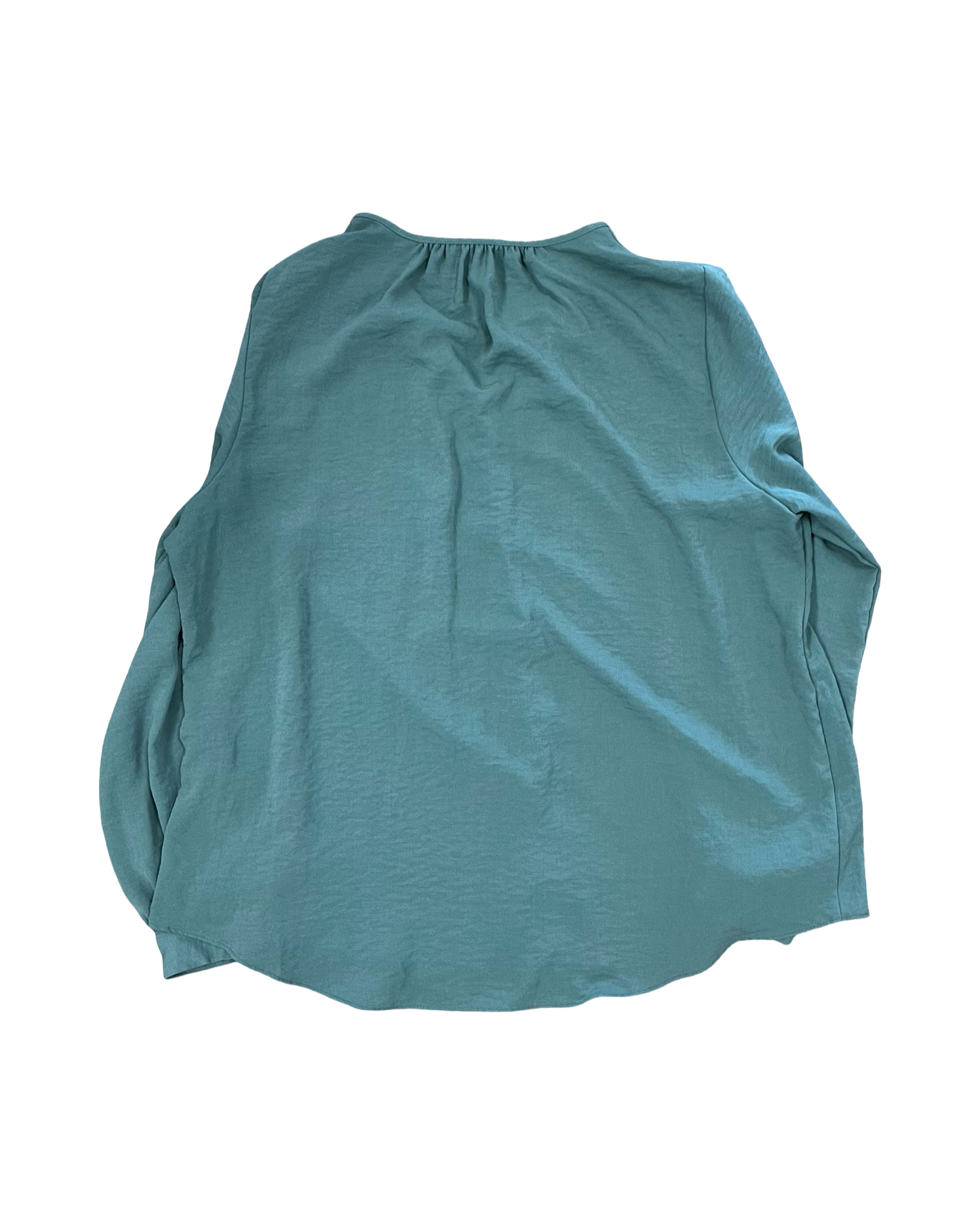 Blouse Ls By Nine West In Green, Size:1X