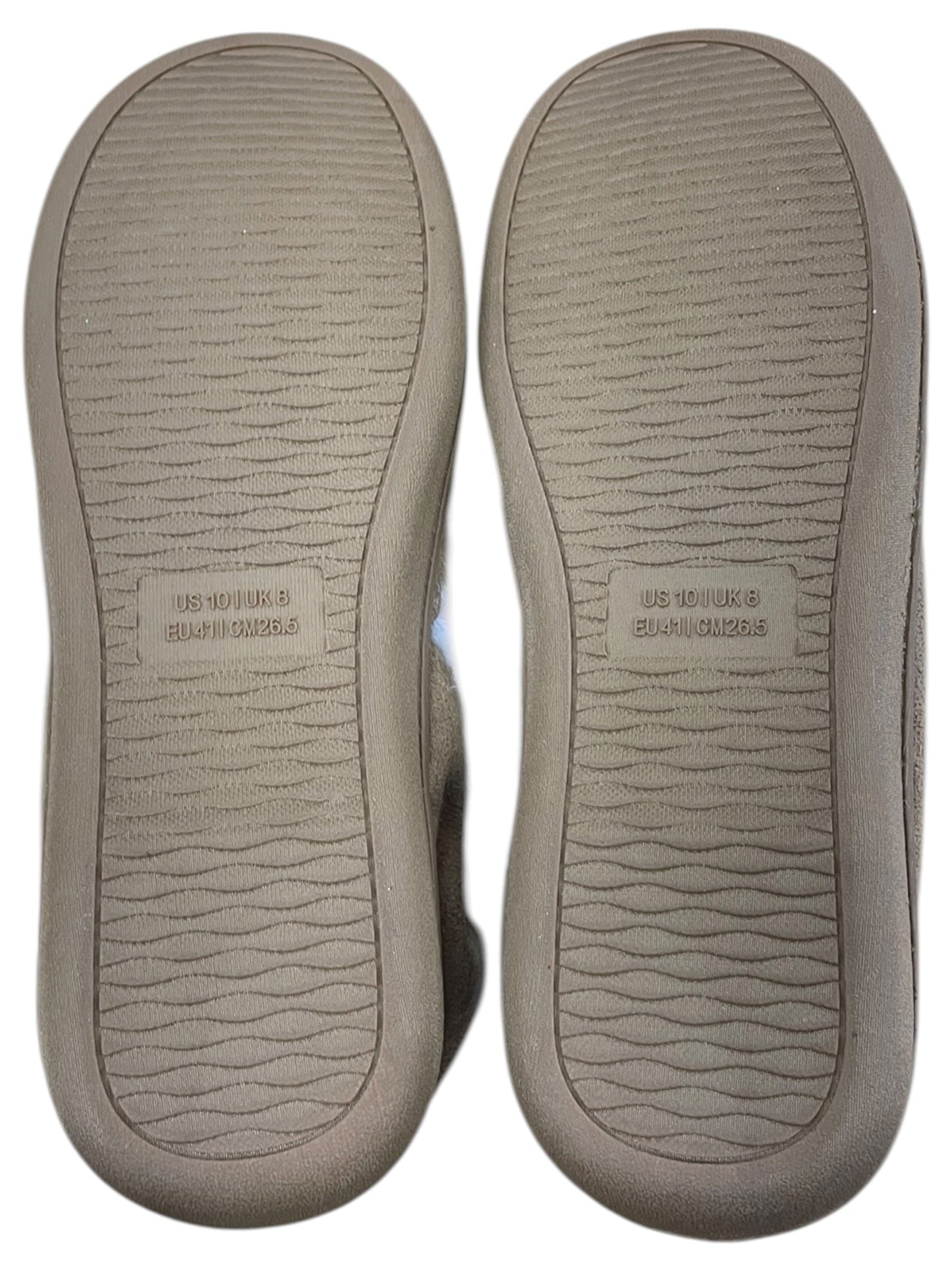 Slippers By Clothes Mentor In Tan & White, Size:10