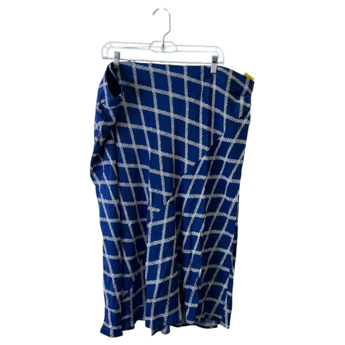 Skirt Midi By Ava & Viv In Blue & White, Size:22