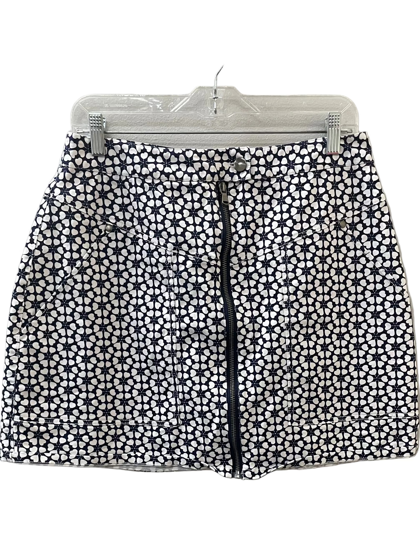 Skirt Designer By Rebecca Minkoff In Blue & White, Size:14