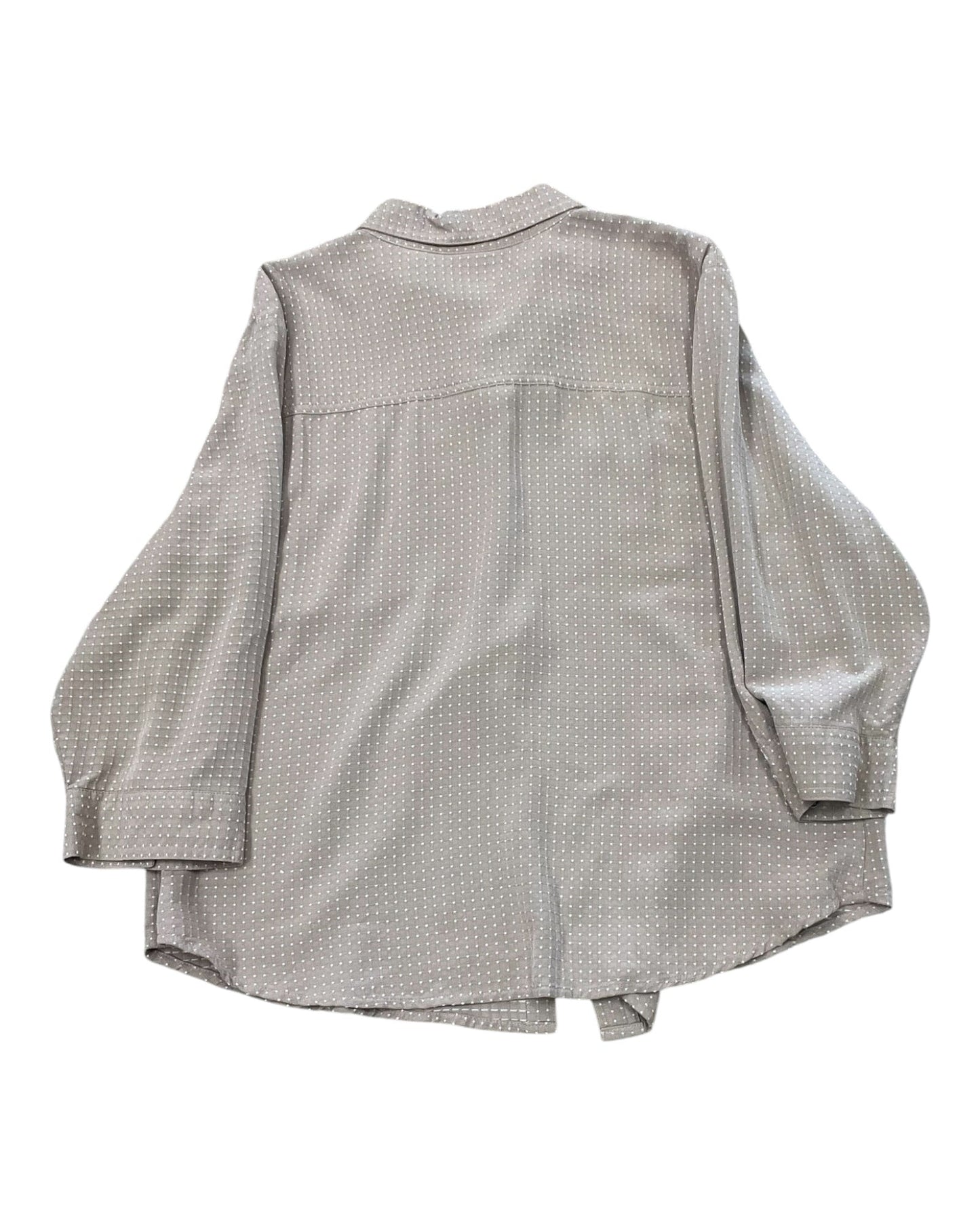 Blouse 3/4 Sleeve By Clothes Mentor In Tan, Size:L