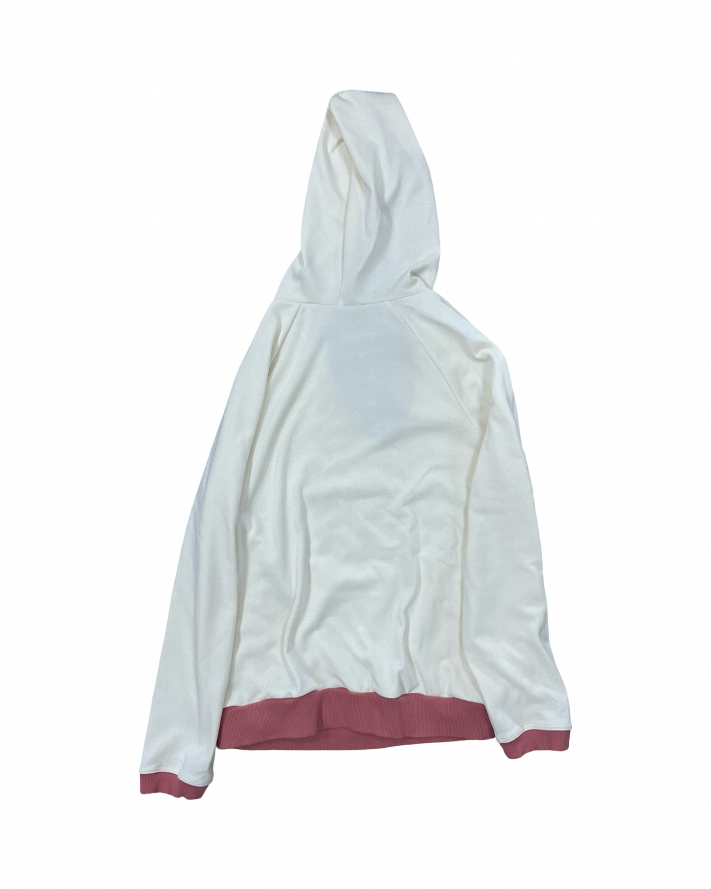 Sweatshirt Hoodie By Clothes Mentor In Cream & Pink, Size:M