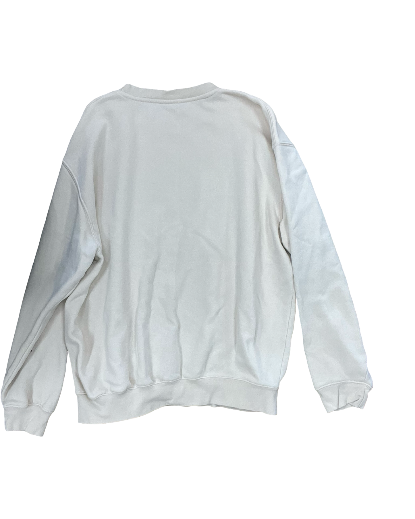 Sweatshirt Crewneck By Clothes Mentor In Cream, Size:L