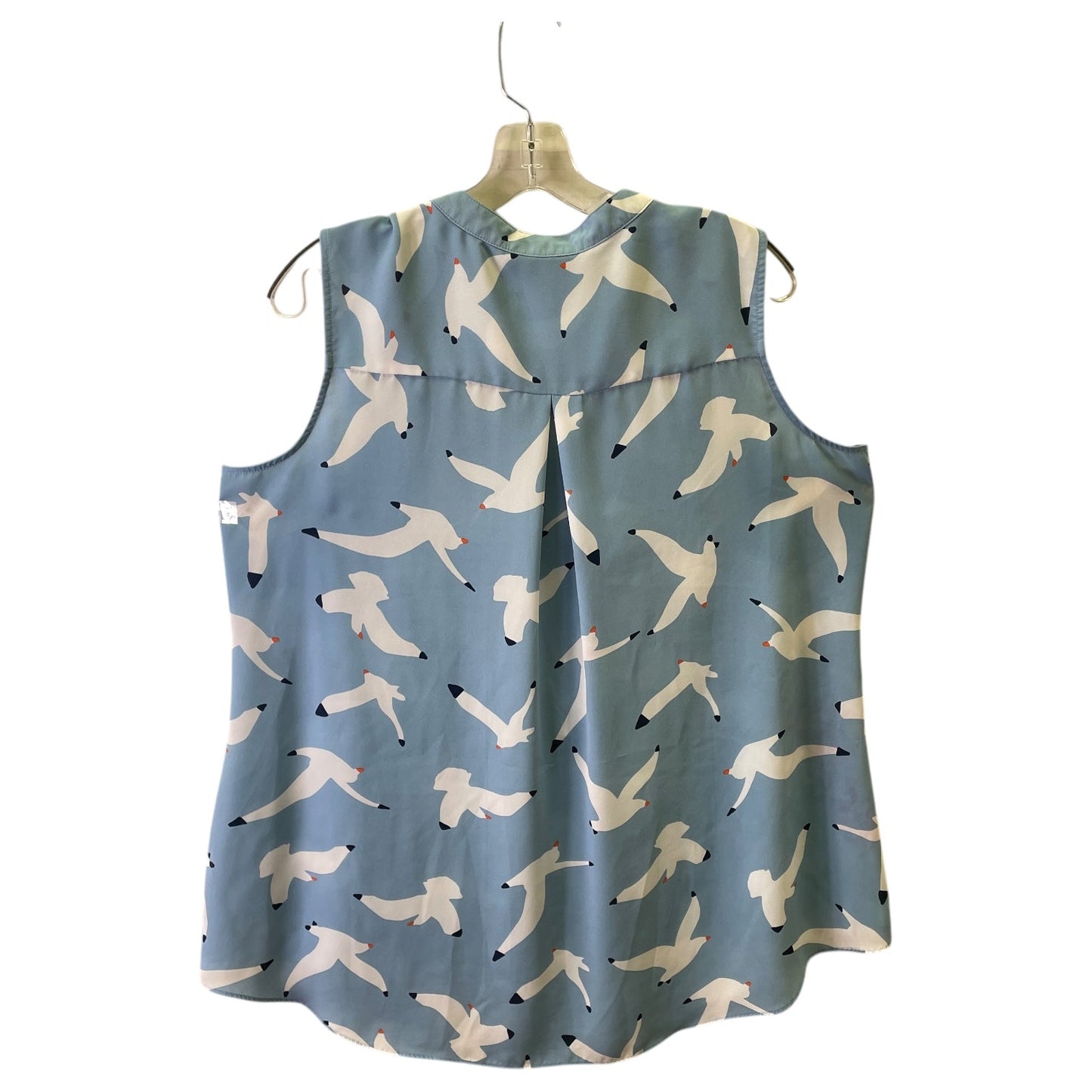 Top Sleeveless By Alfani In Blue & White, Size:14