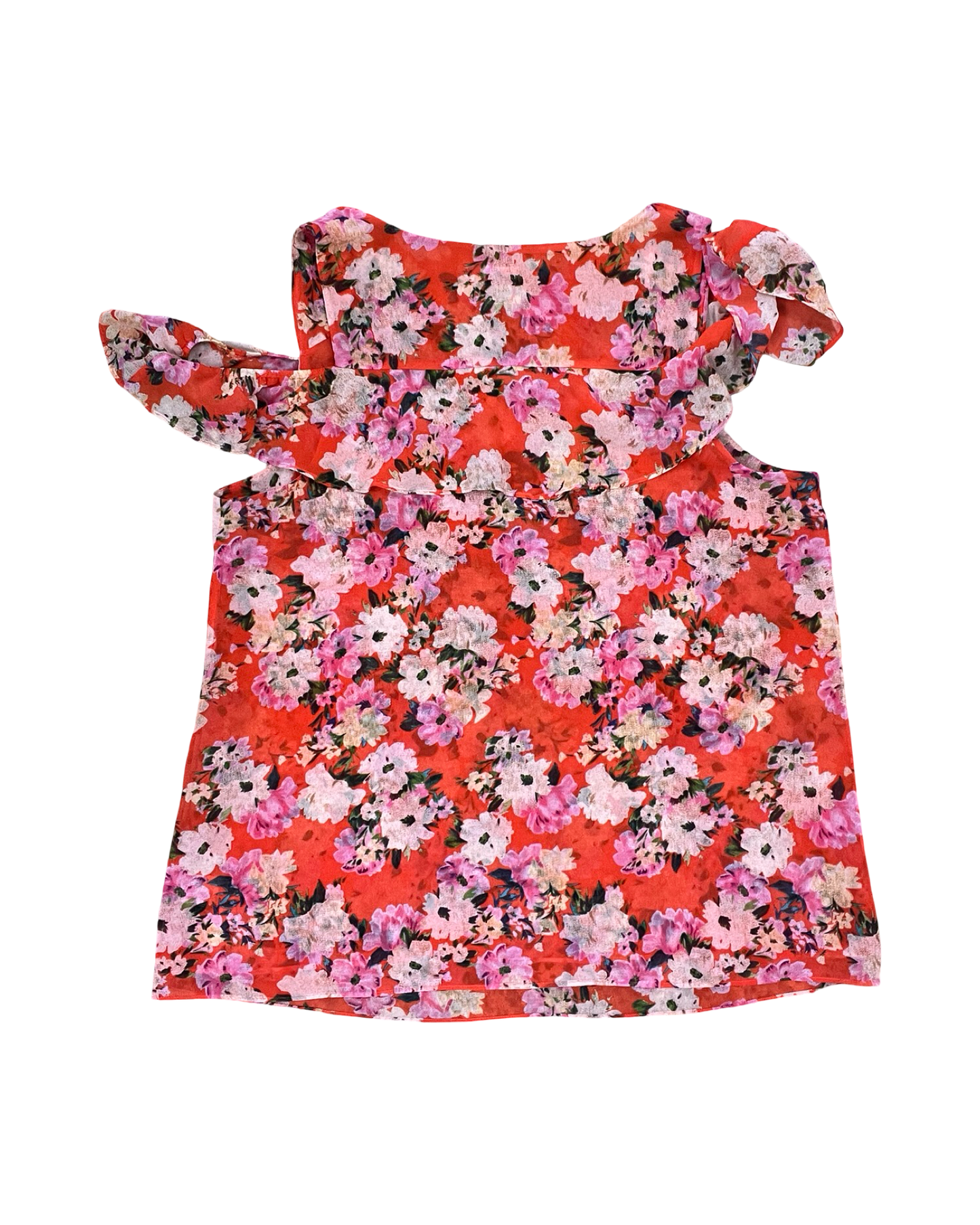 Top Sleeveless By Cabi In Floral Print, Size:L