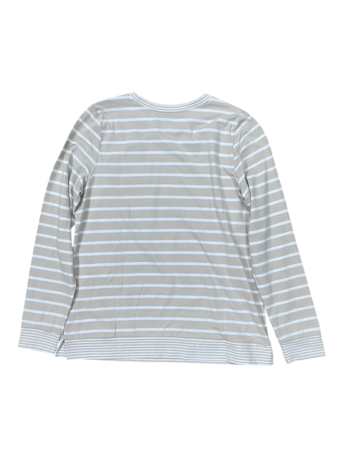 Top Ls By Belle By Kim Gravel In Tan & White, Size:Xs