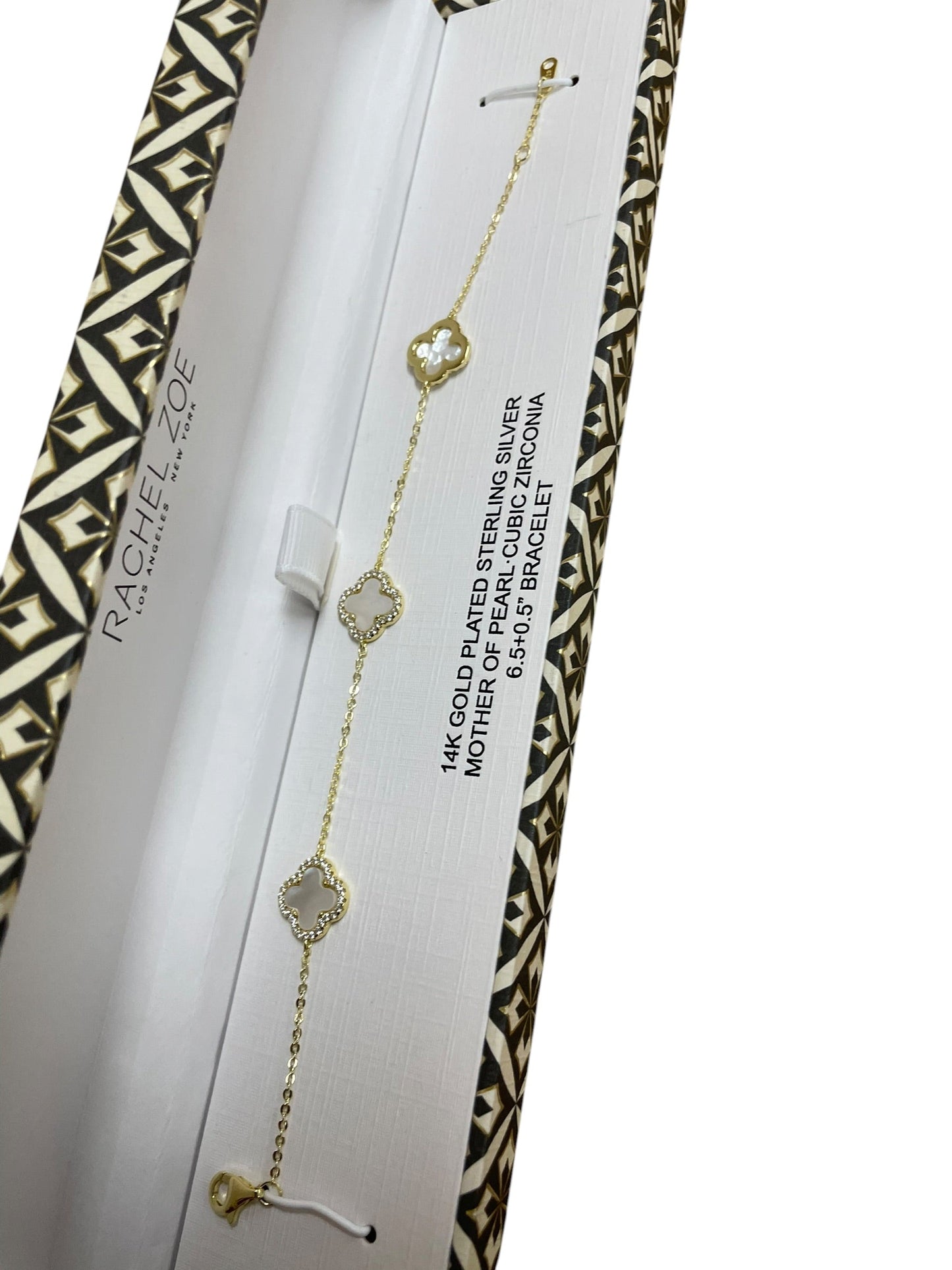 Bracelet Sterling Silver By Rachel Zoe In Gold & White