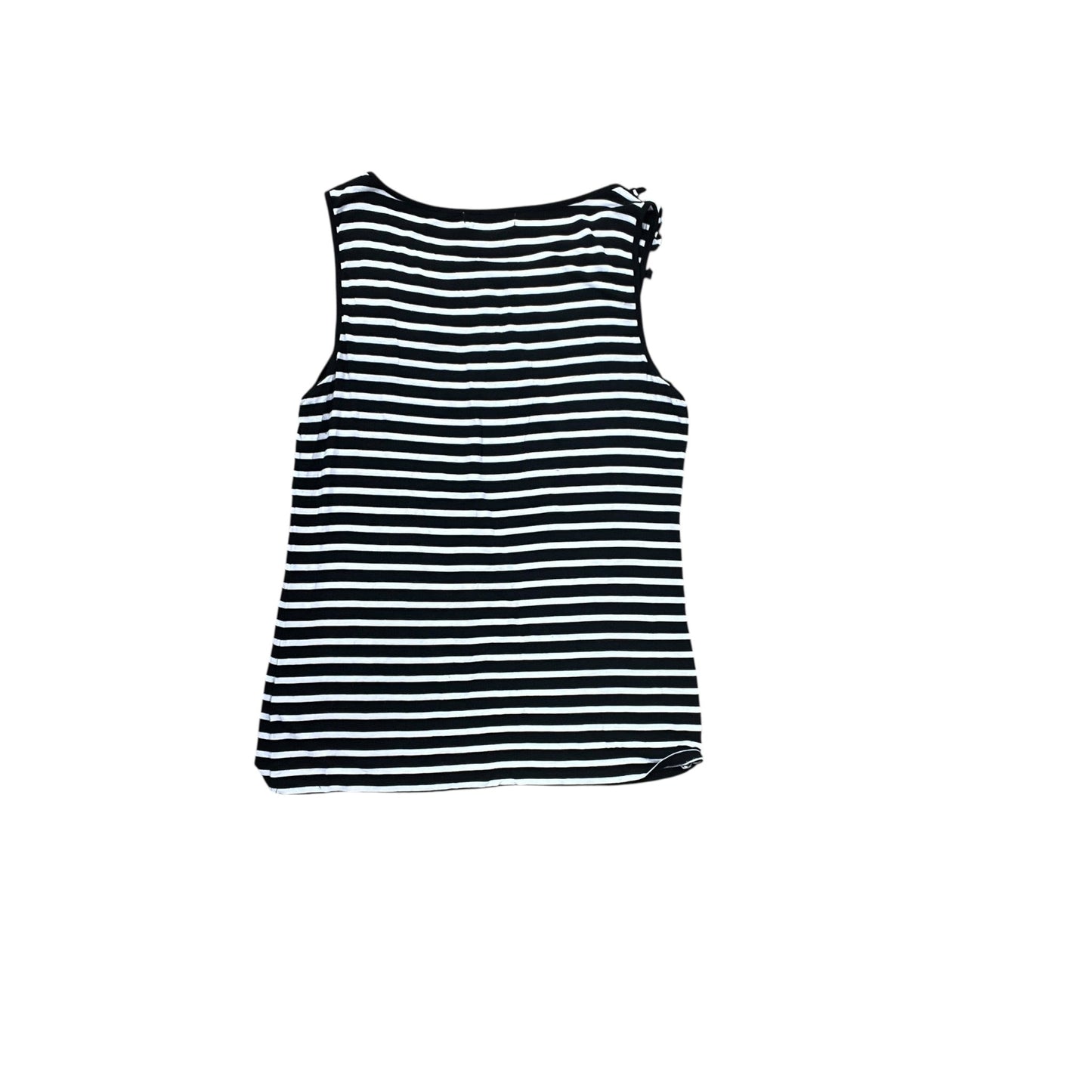 Tank Top By Liz Claiborne In Black & White, Size:L