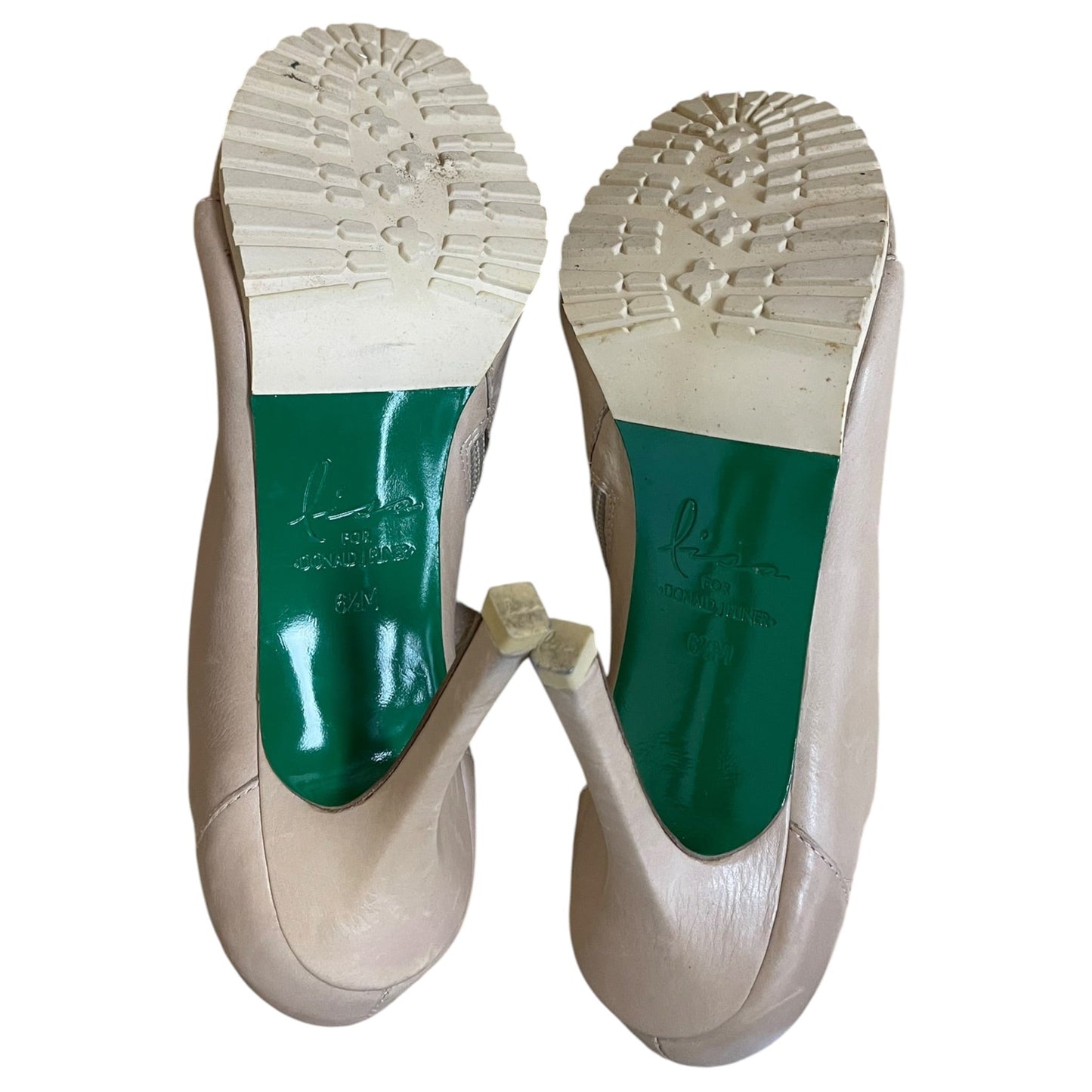 Sandals Heels Stiletto By Donald Pliner In Tan, Size:6.5