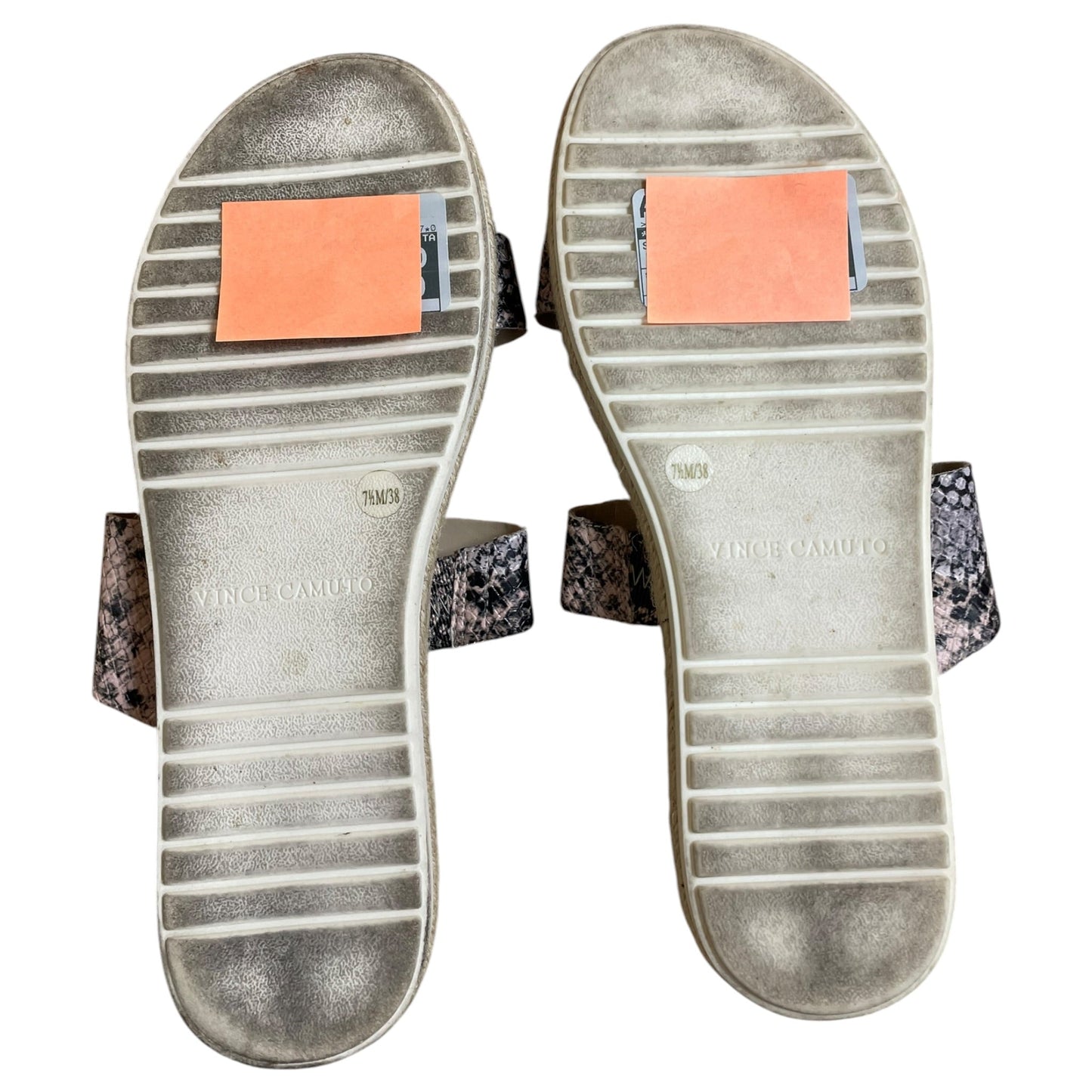 Sandals Flats By Vince Camuto In Animal Print, Size:7.5