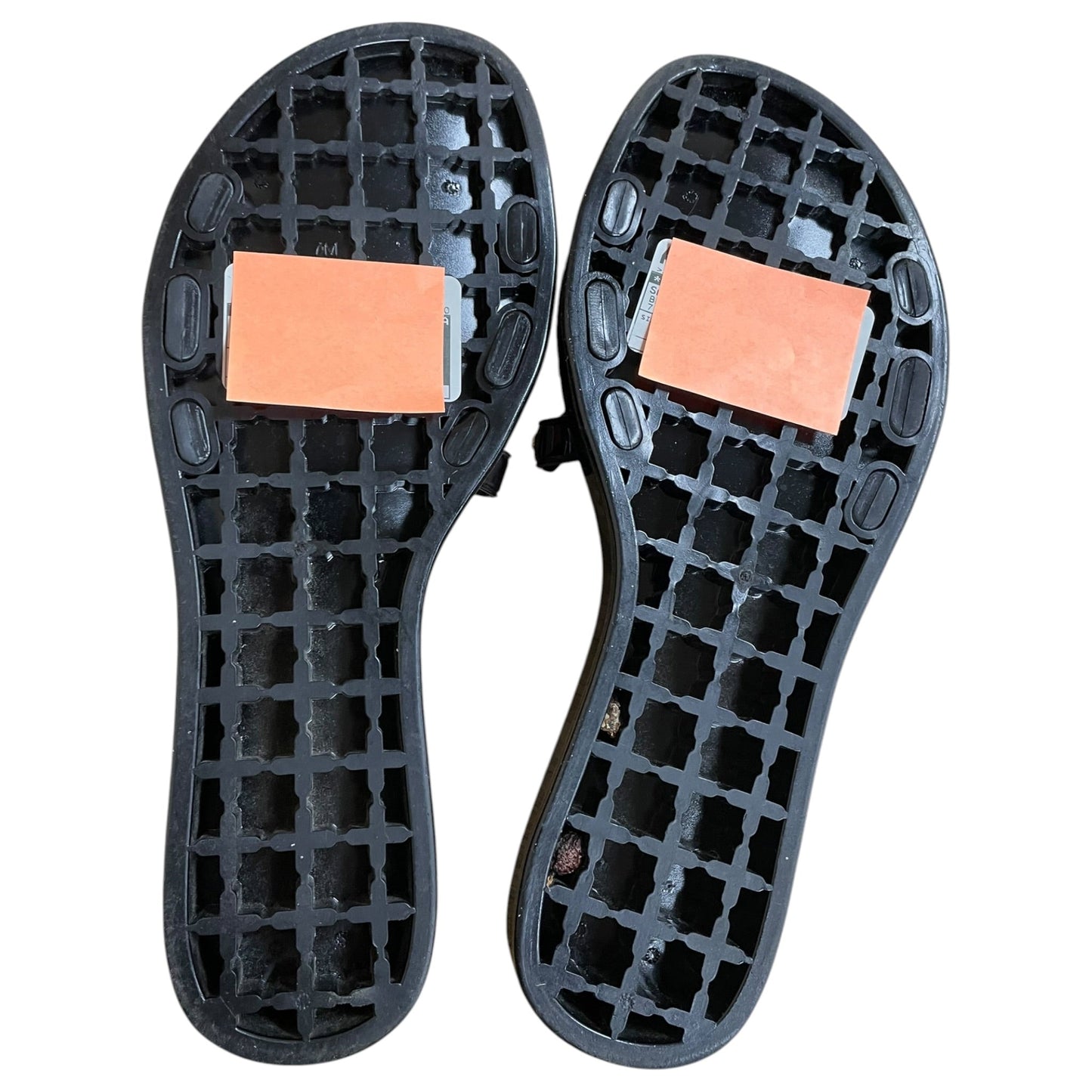 Sandals Flats By Vince Camuto In Black & Gold, Size:7