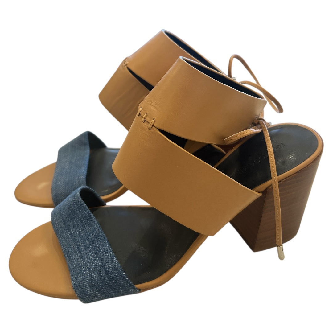 Sandals Designer By Rebecca Minkoff In Bronze, Size:9