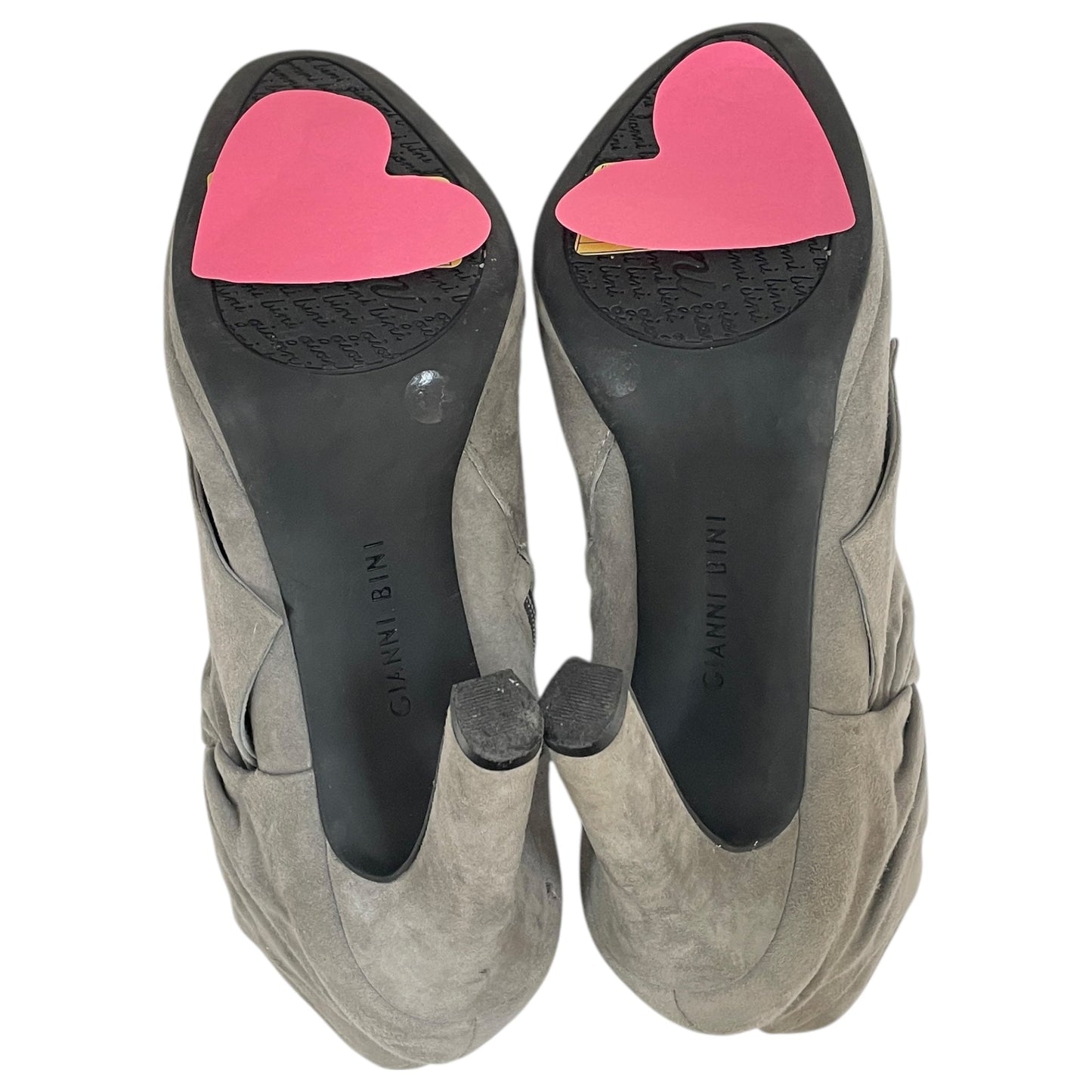 Boots Ankle Heels By Gianni Bini In Grey, Size:8