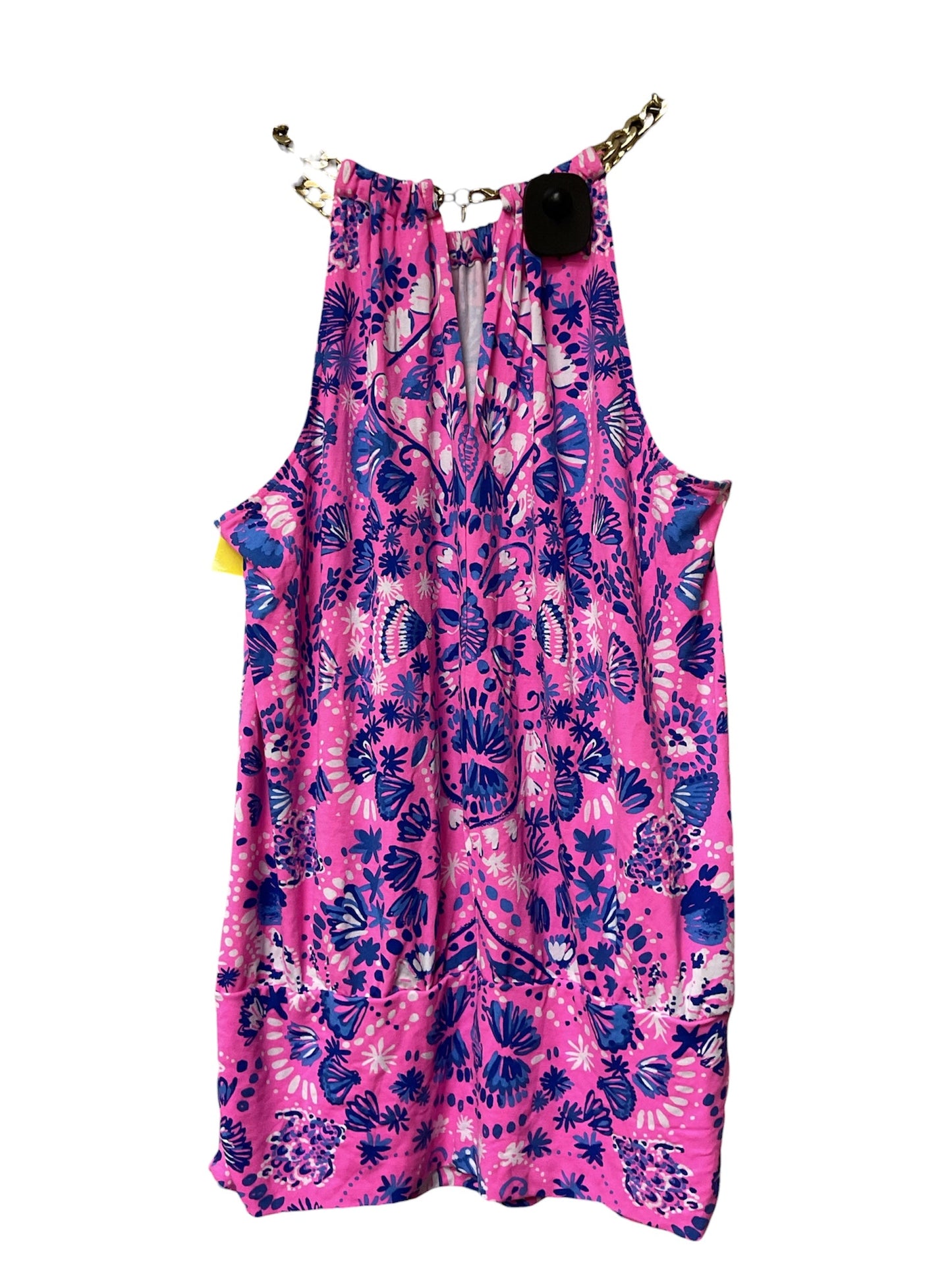 Tank Top Designer By Lilly Pulitzer In Blue & Pink, Size:M