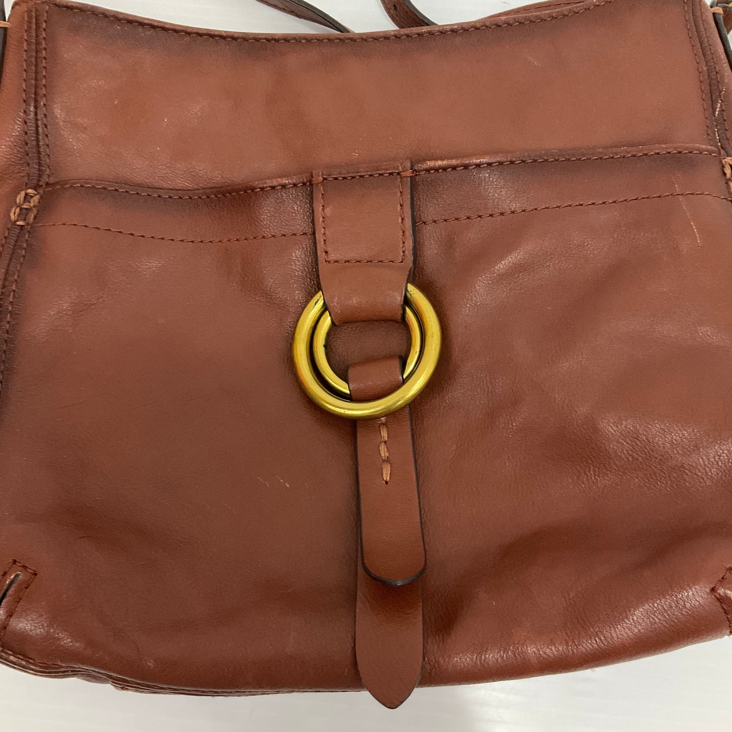 Handbag Designer By Frye In Brown, Size:Medium