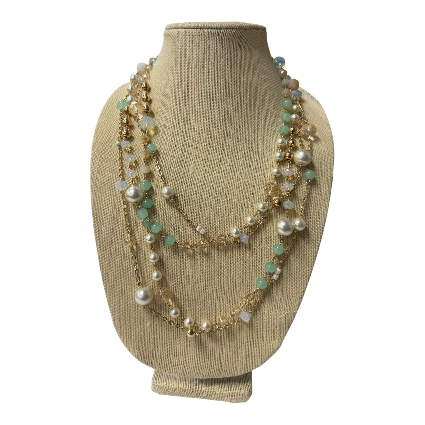 Necklace Layered By Charming Charlie In Green & White