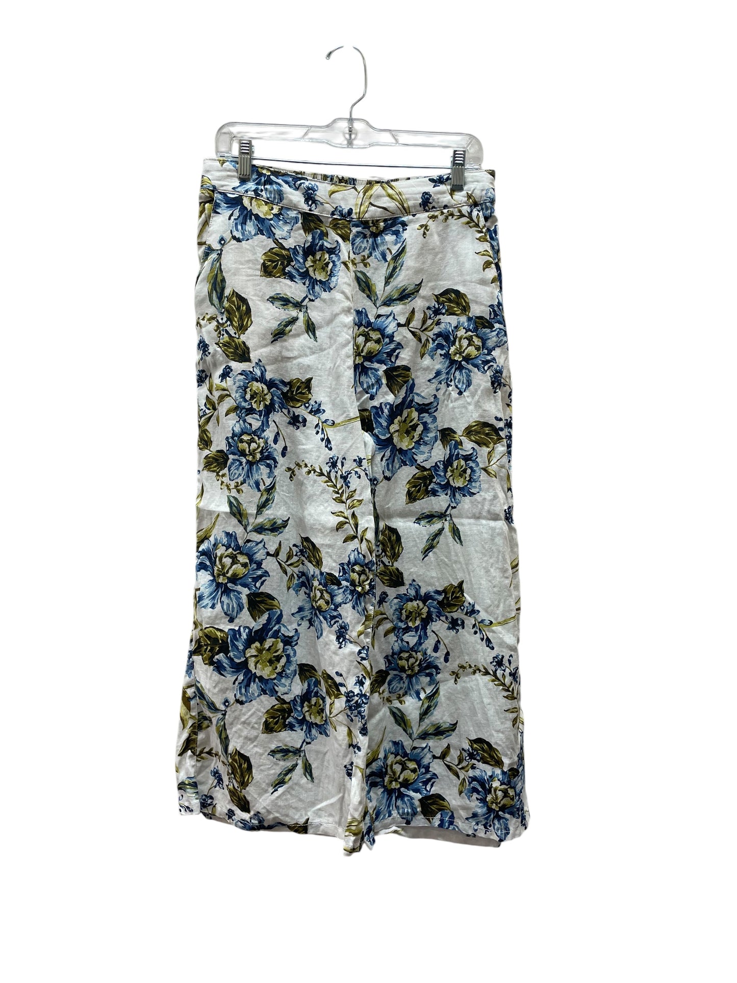 Pants Linen By Joie In Blue & Green, Size:L
