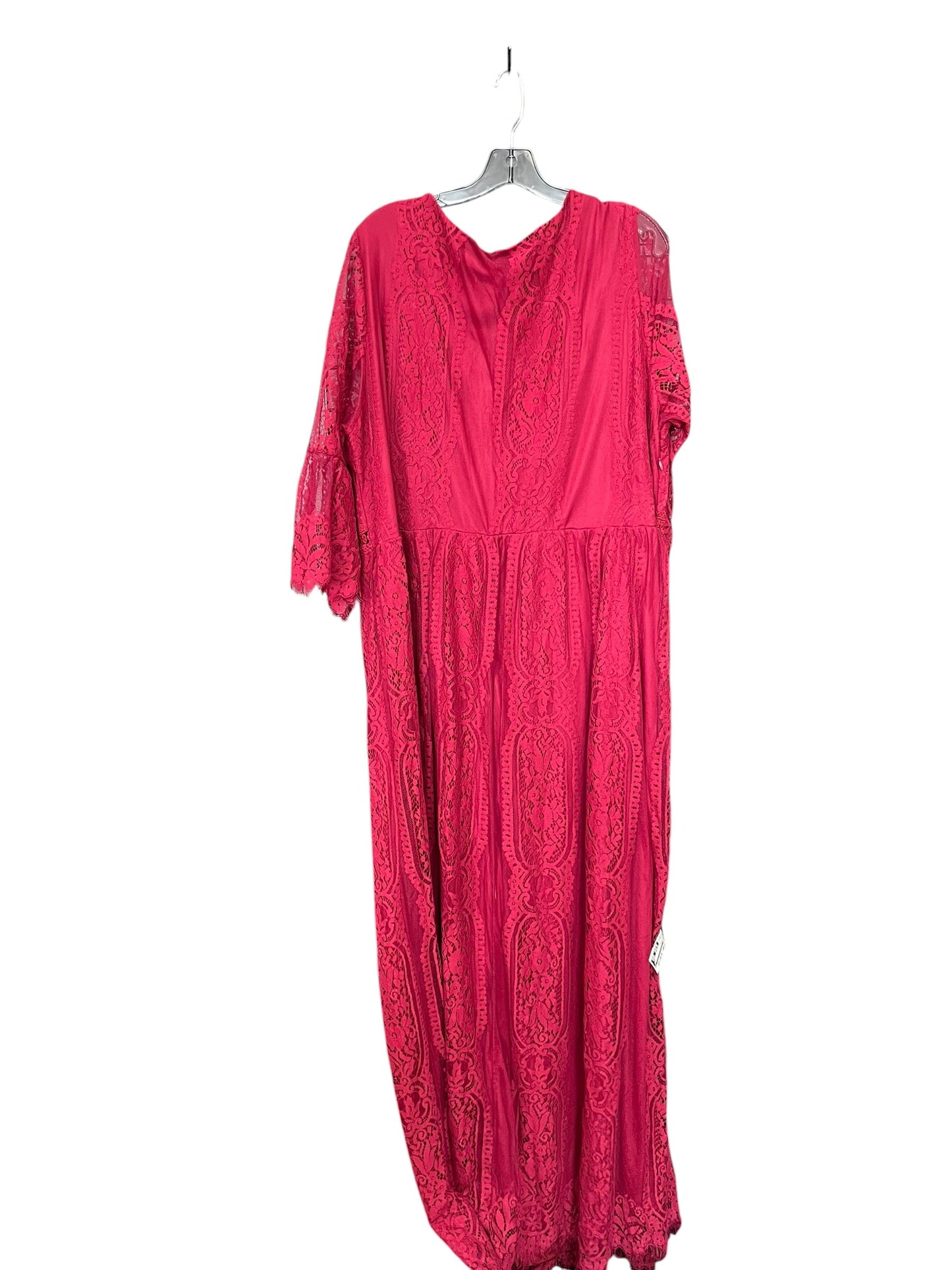 Dress Party Long By Clothes Mentor In Maroon, Size:4X