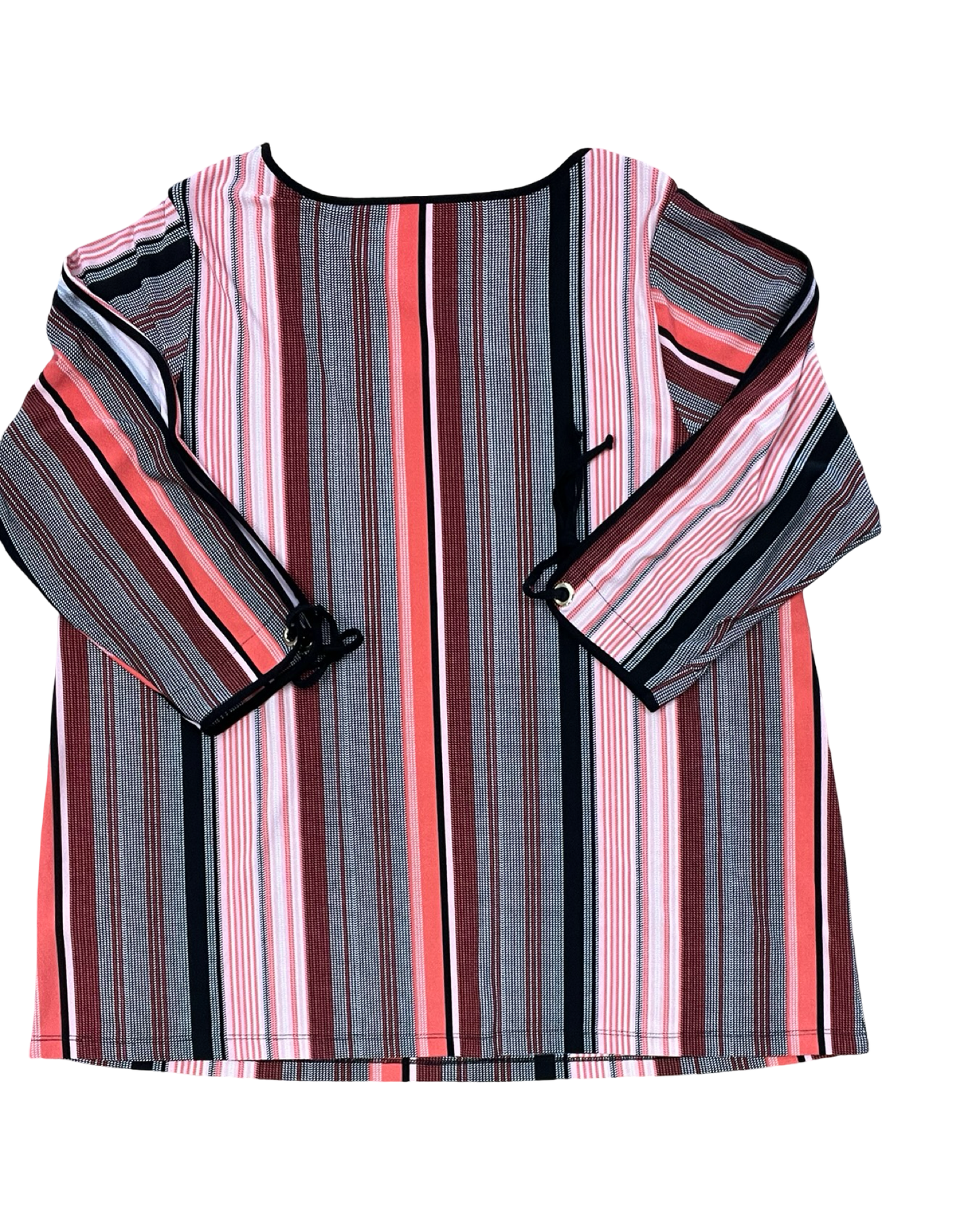 Top Ls By Roz And Ali In Black & Orange, Size:2X