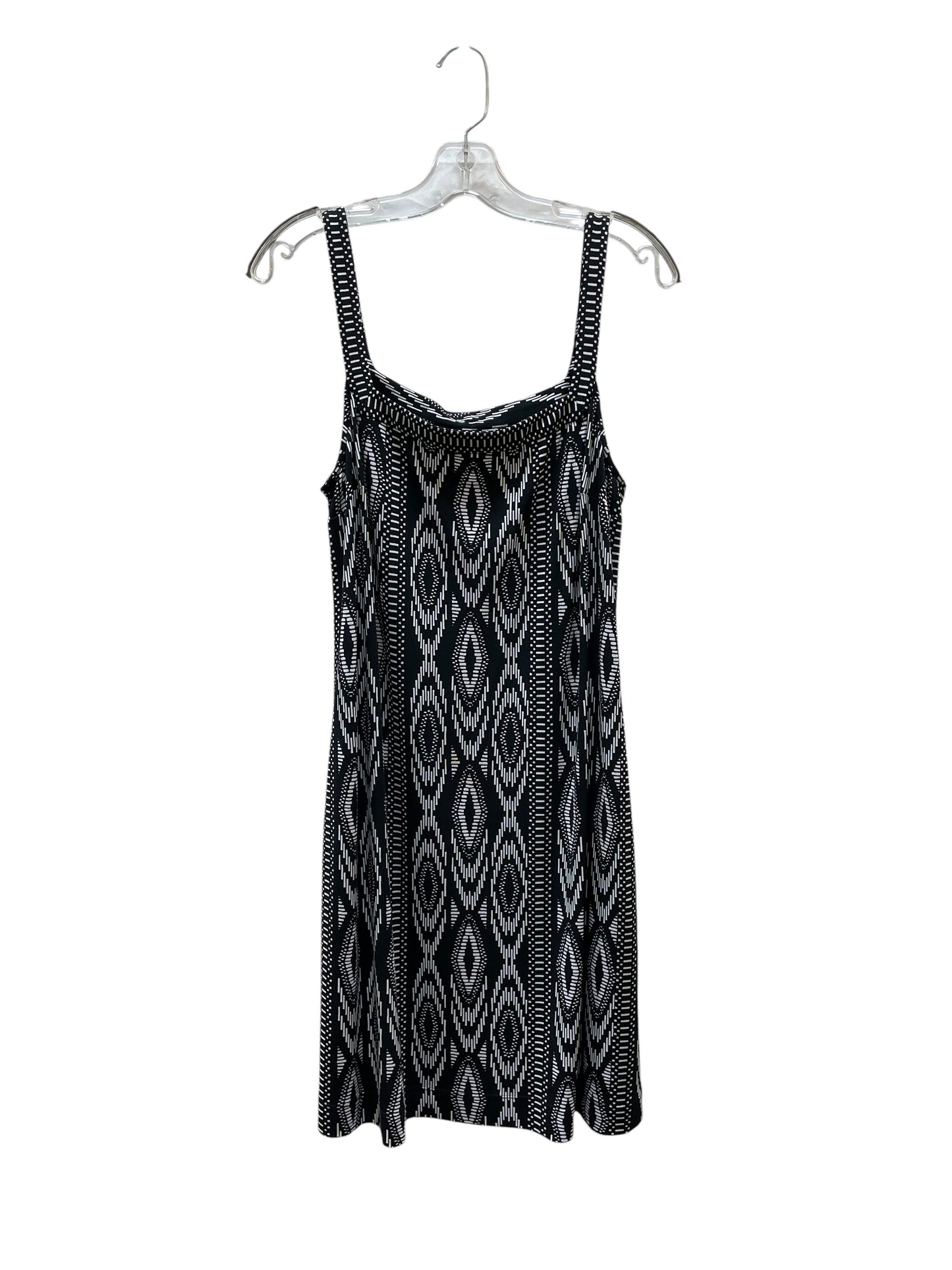 Dress Casual Midi By White House Black Market In Black & White, Size:L