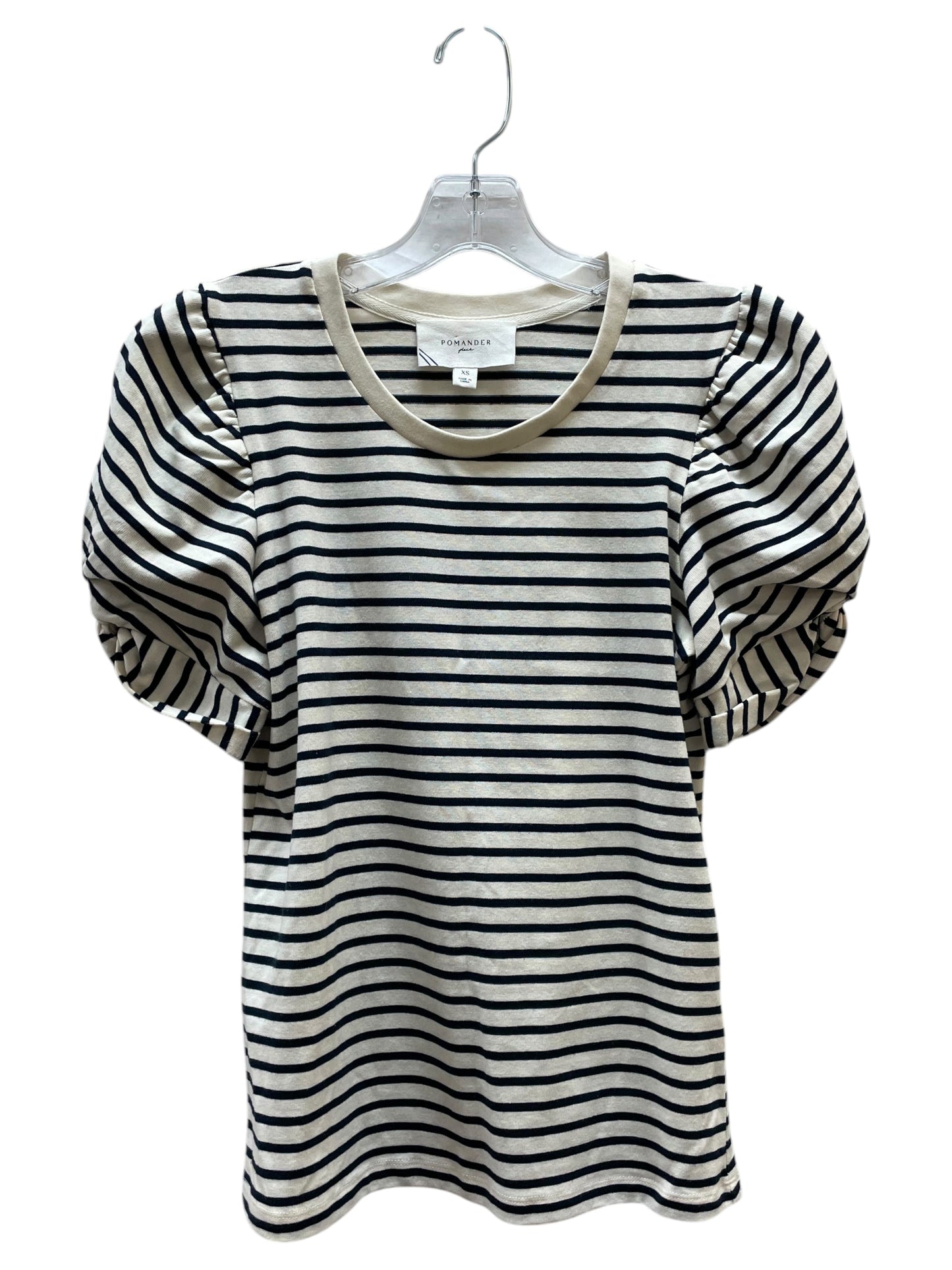 Top Ss By Pomander Place In Blue & Cream, Size:Xs
