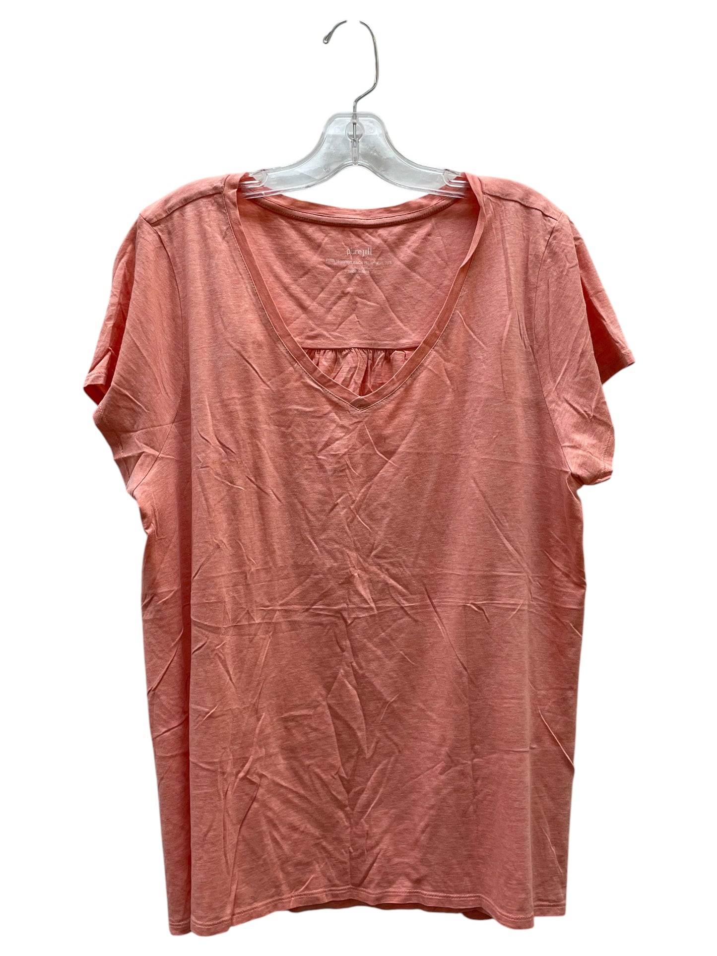 Top Ss By Pure Jill In Peach, Size:Xl