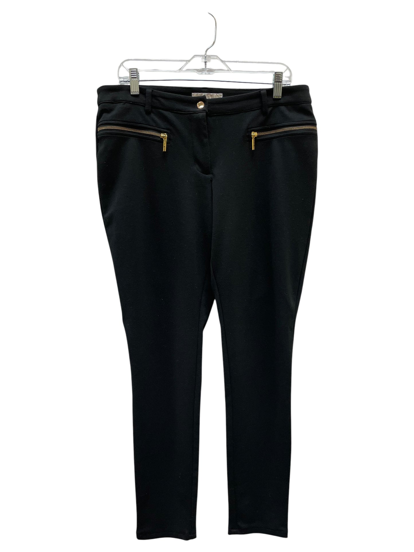 Pants Cropped By Michael By Michael Kors In Black, Size:12