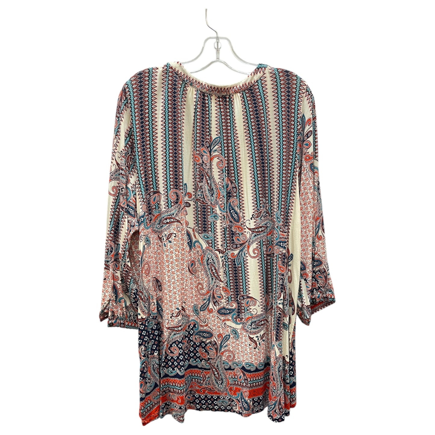 Top 3/4 Sleeve By Rose And Olive In Multi, Size:1X
