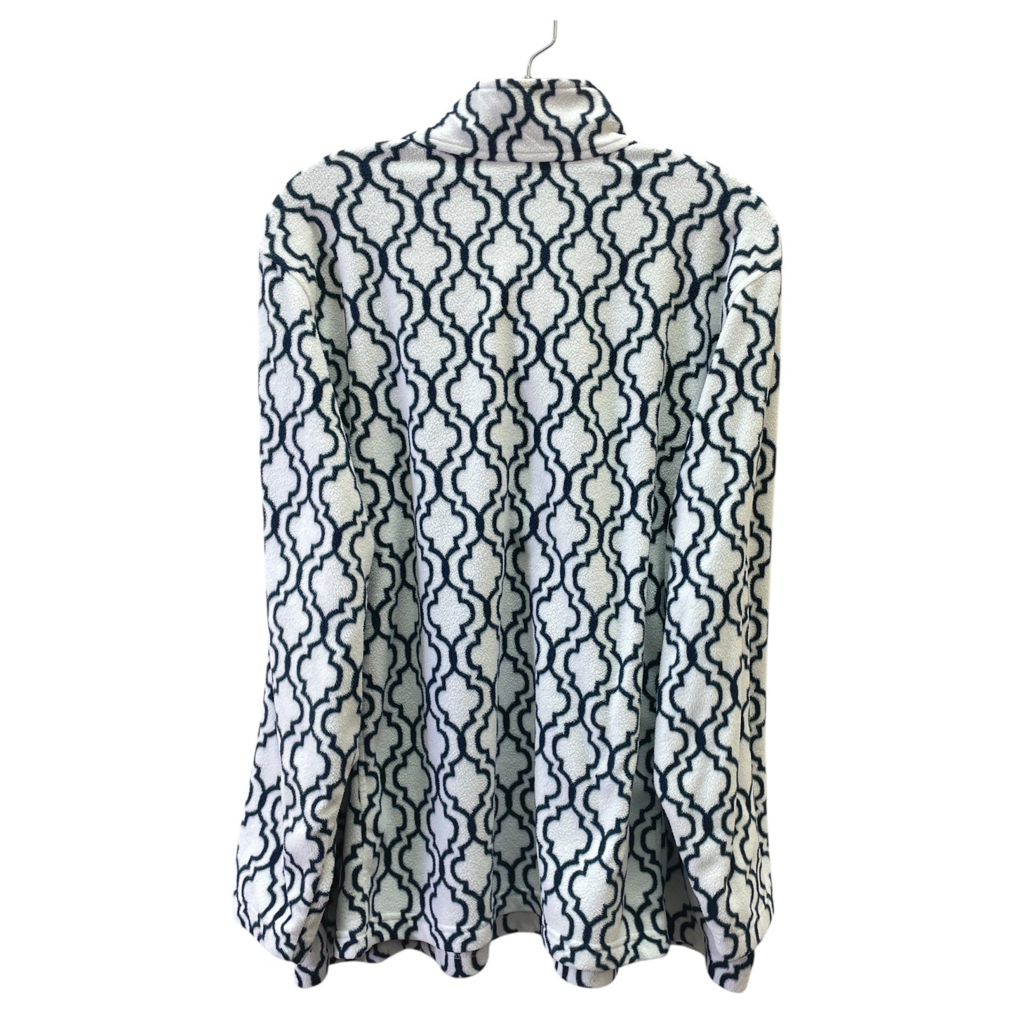 ATHLETIC FLEECE by LANDS END In BLUE & WHITE, Size: 3X