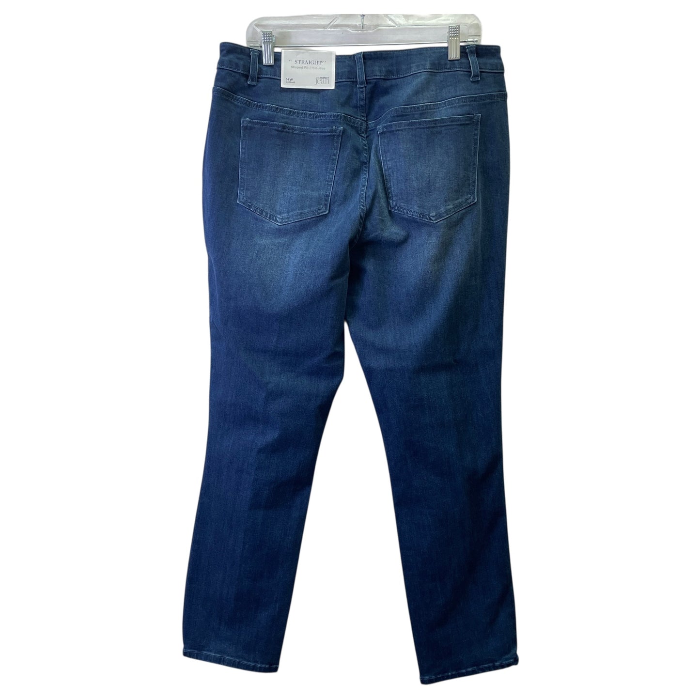 Jeans Straight By Cj Banks In Blue, Size:14