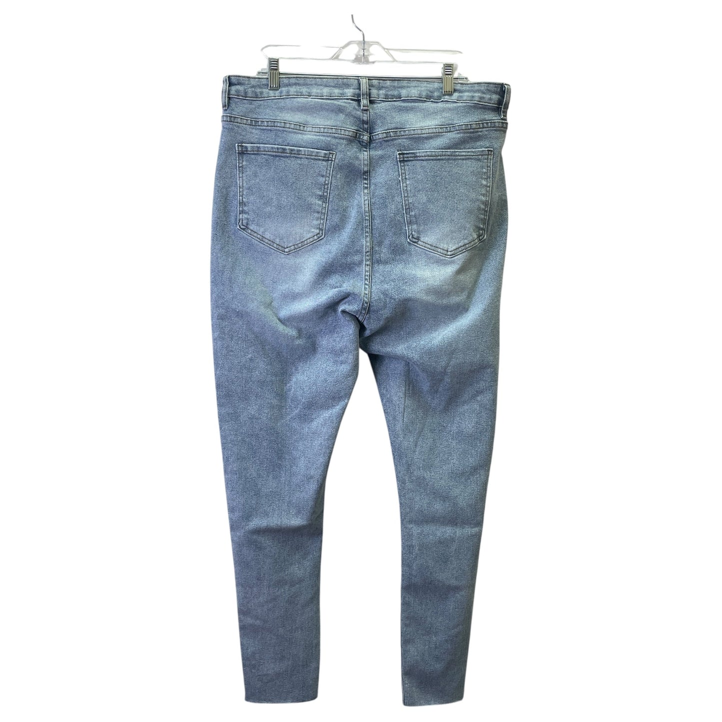 Jeans Skinny By Fashion Nova In Blue Denim, Size:18