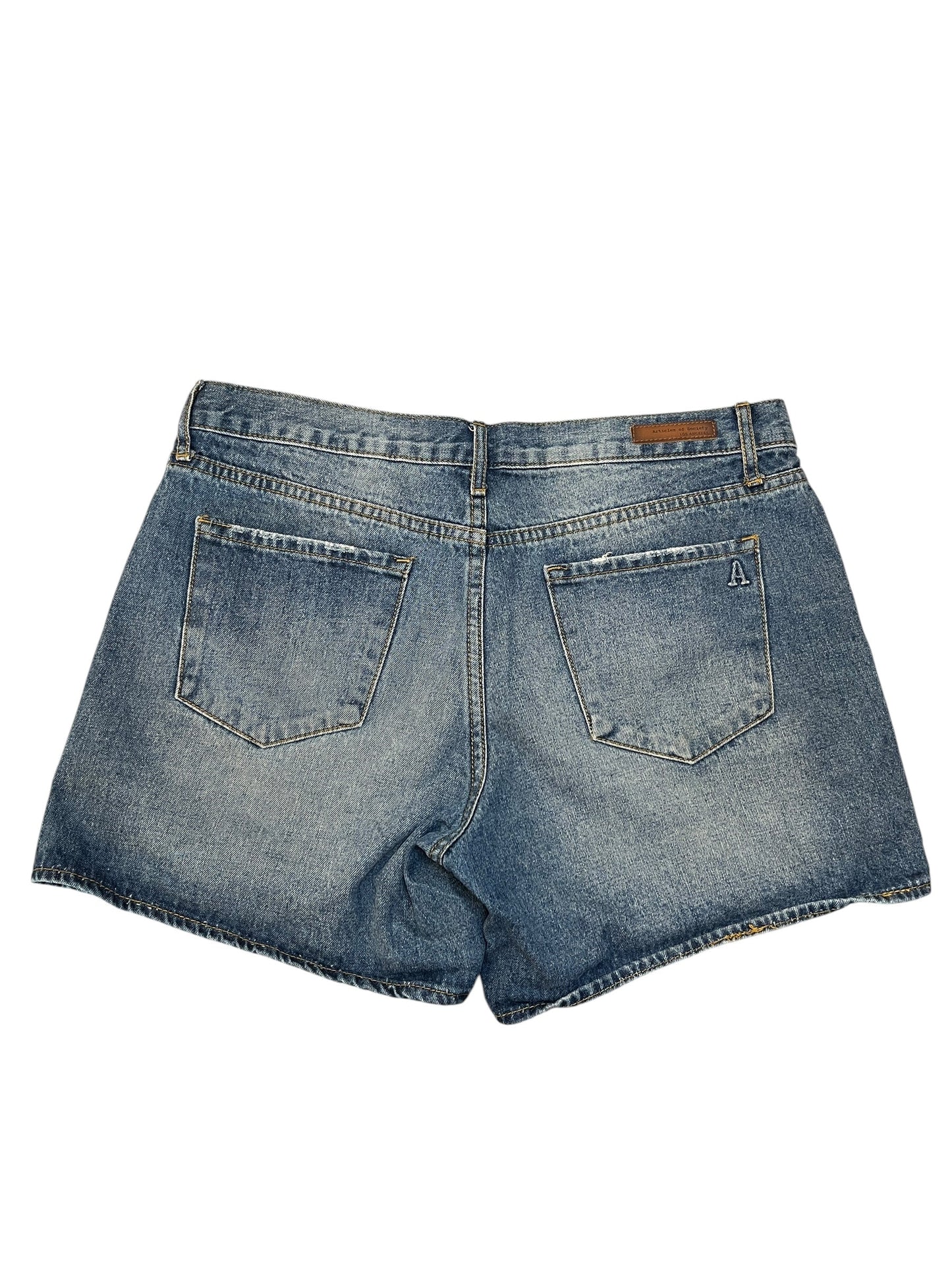 Shorts By Articles Of Society In Blue Denim, Size:S