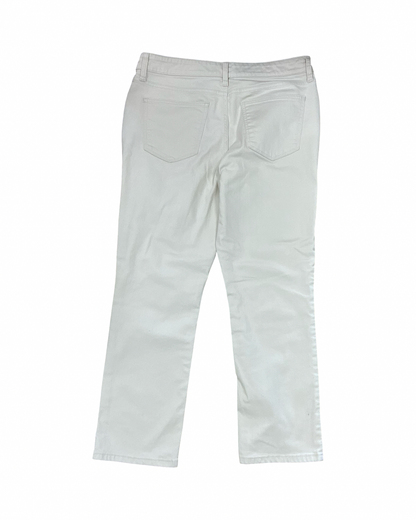 Jeans Straight By St Johns Bay In Cream, Size:12P