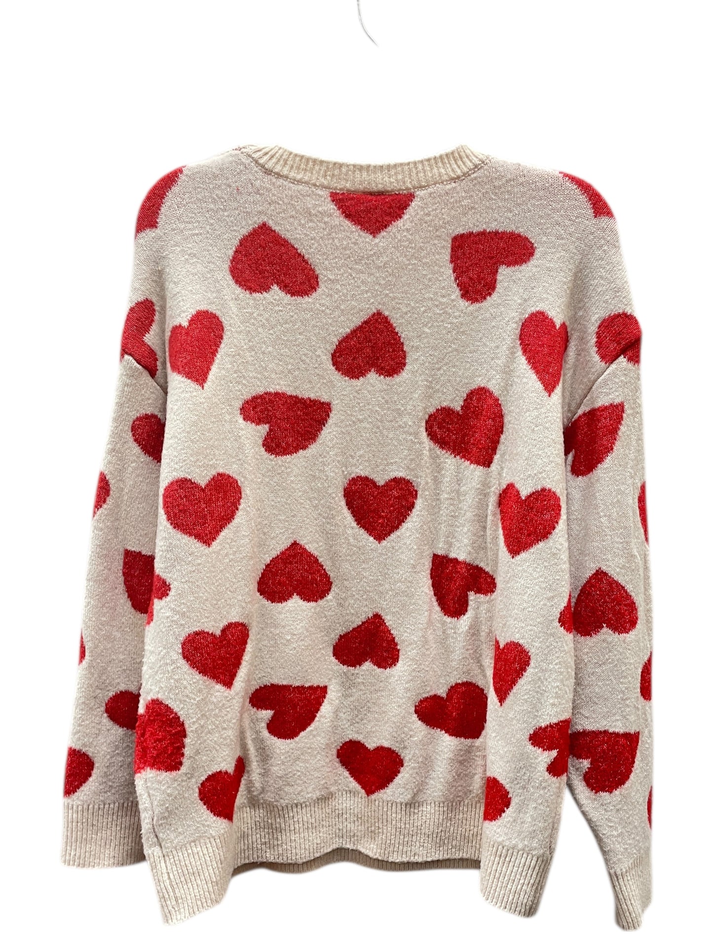 Sweater By Serra In Red & Tan, Size:M